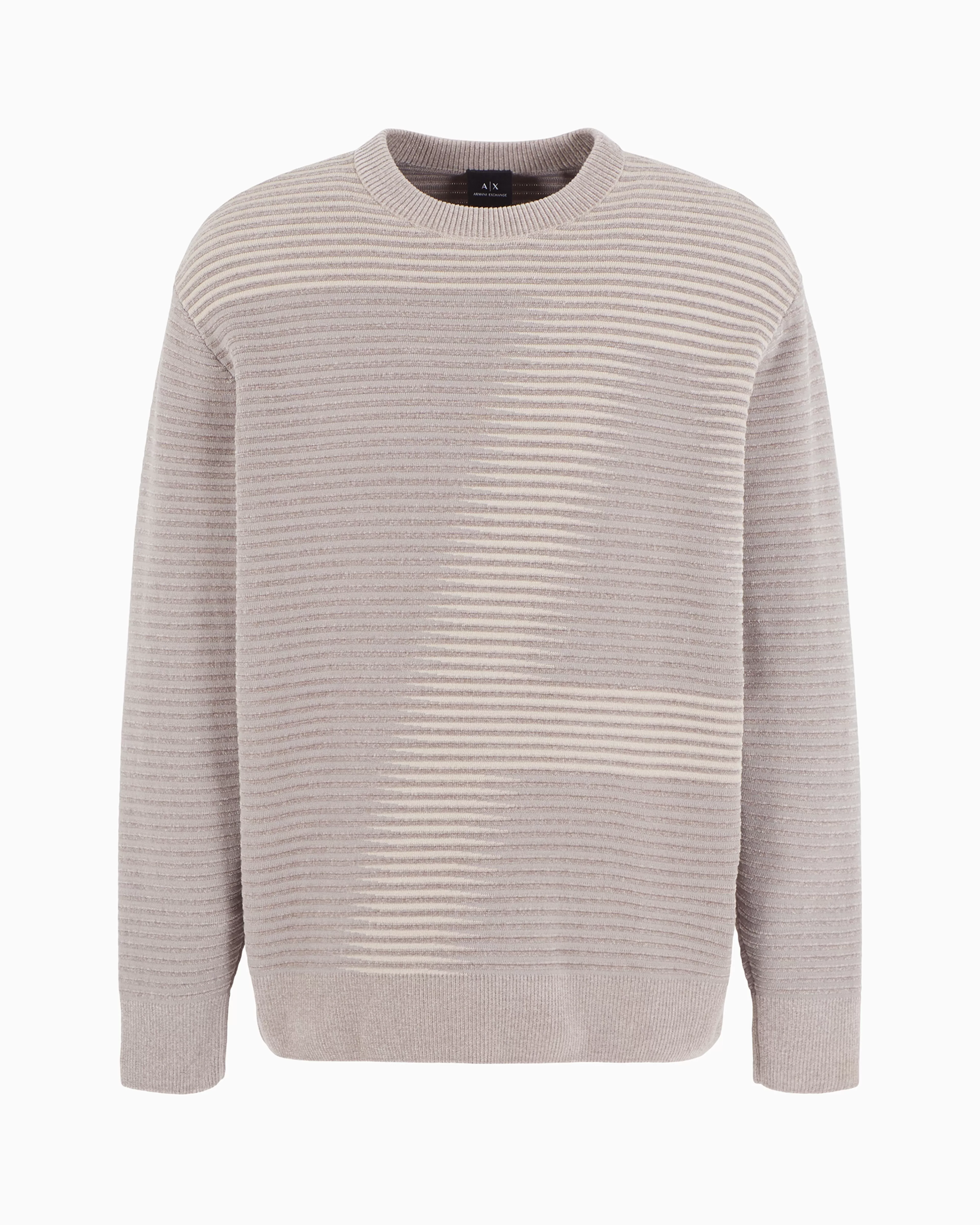 Armani Exchange A Line Logo Striped Crewneck Sweater* Knitwear
