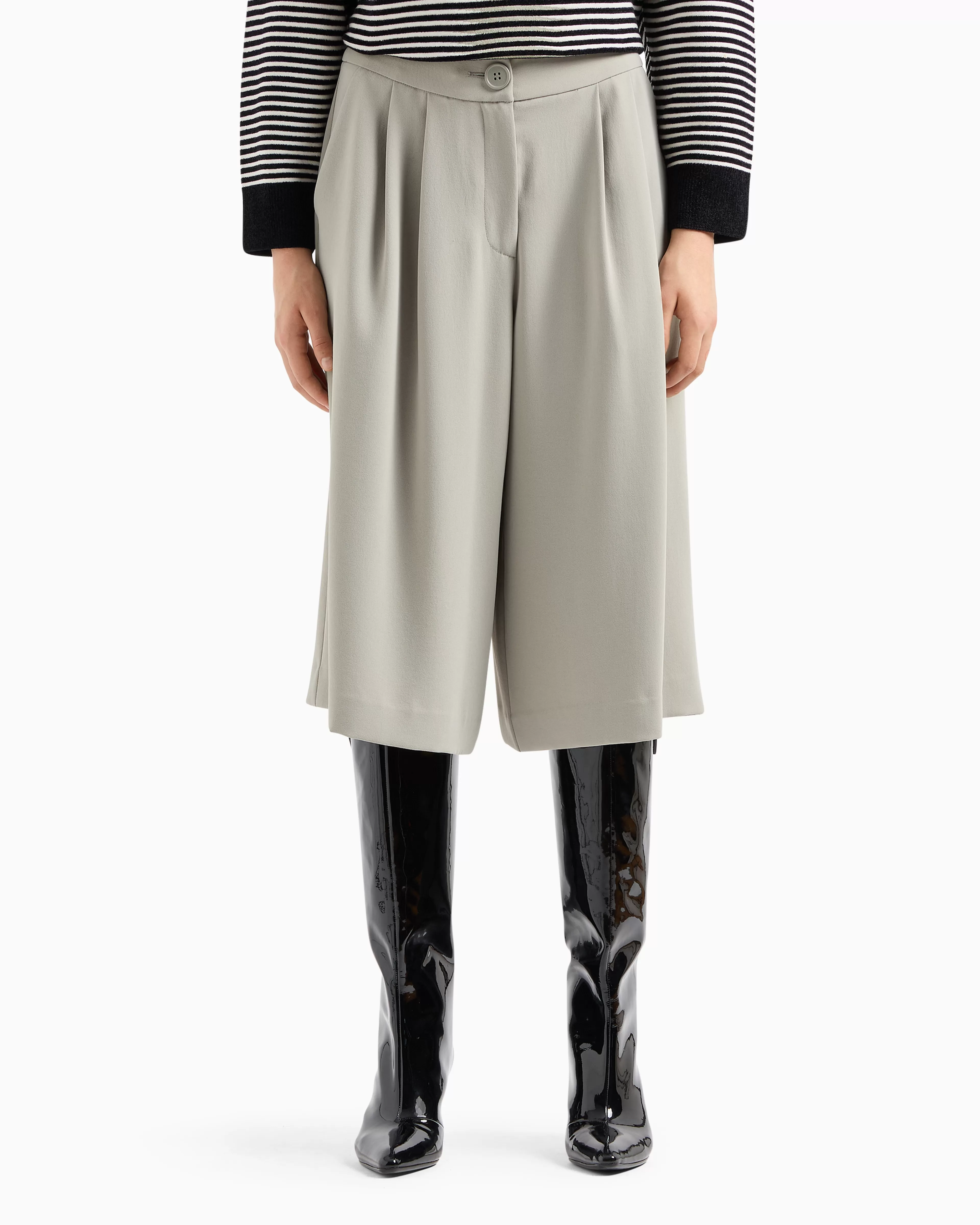 Armani Exchange ASV A Line Collection 3/4 Pleated Trousers* Matching Sets | Bottoms And Skirts