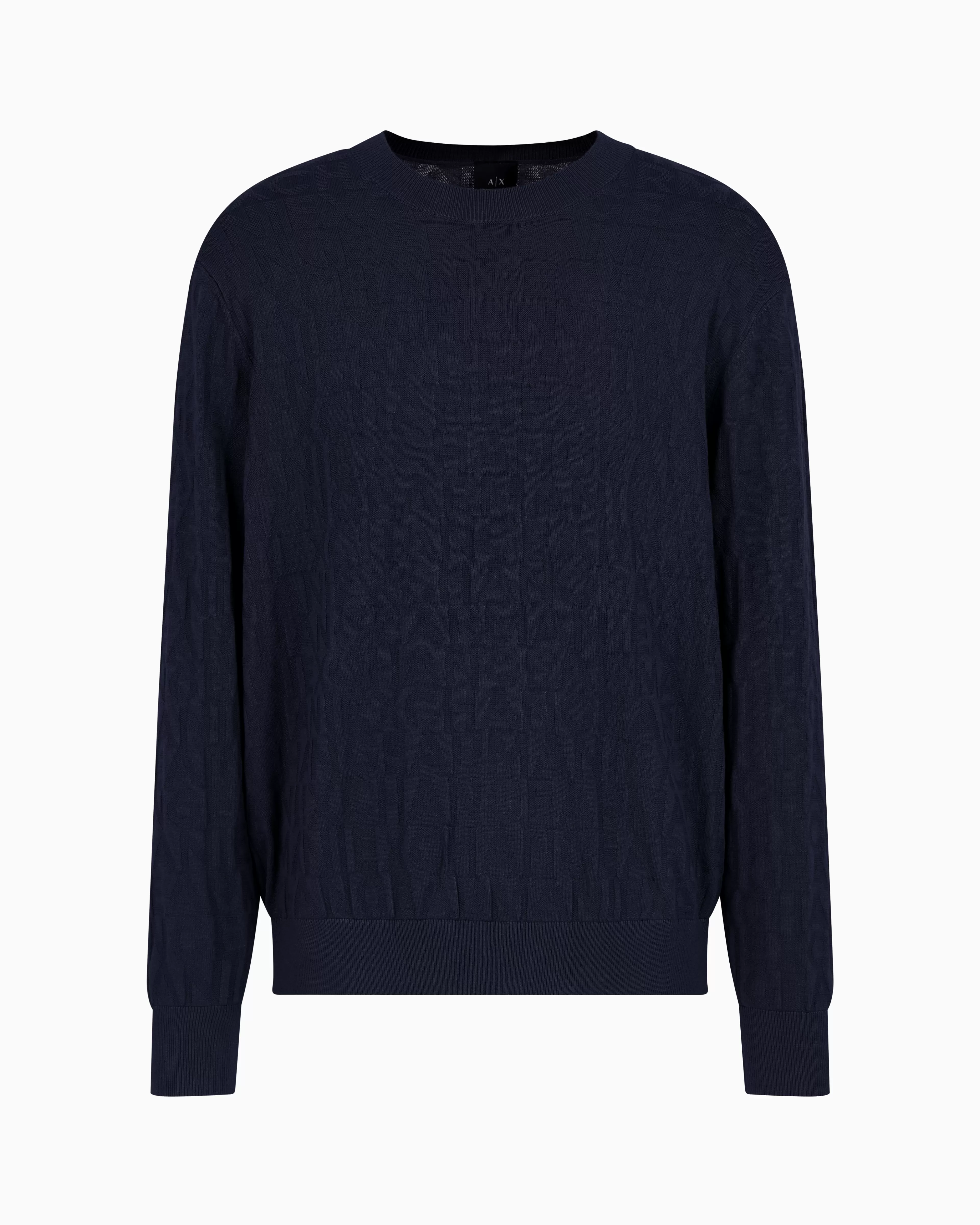 Armani Exchange ASV Allover Logo Crewneck Sweater* Knitwear