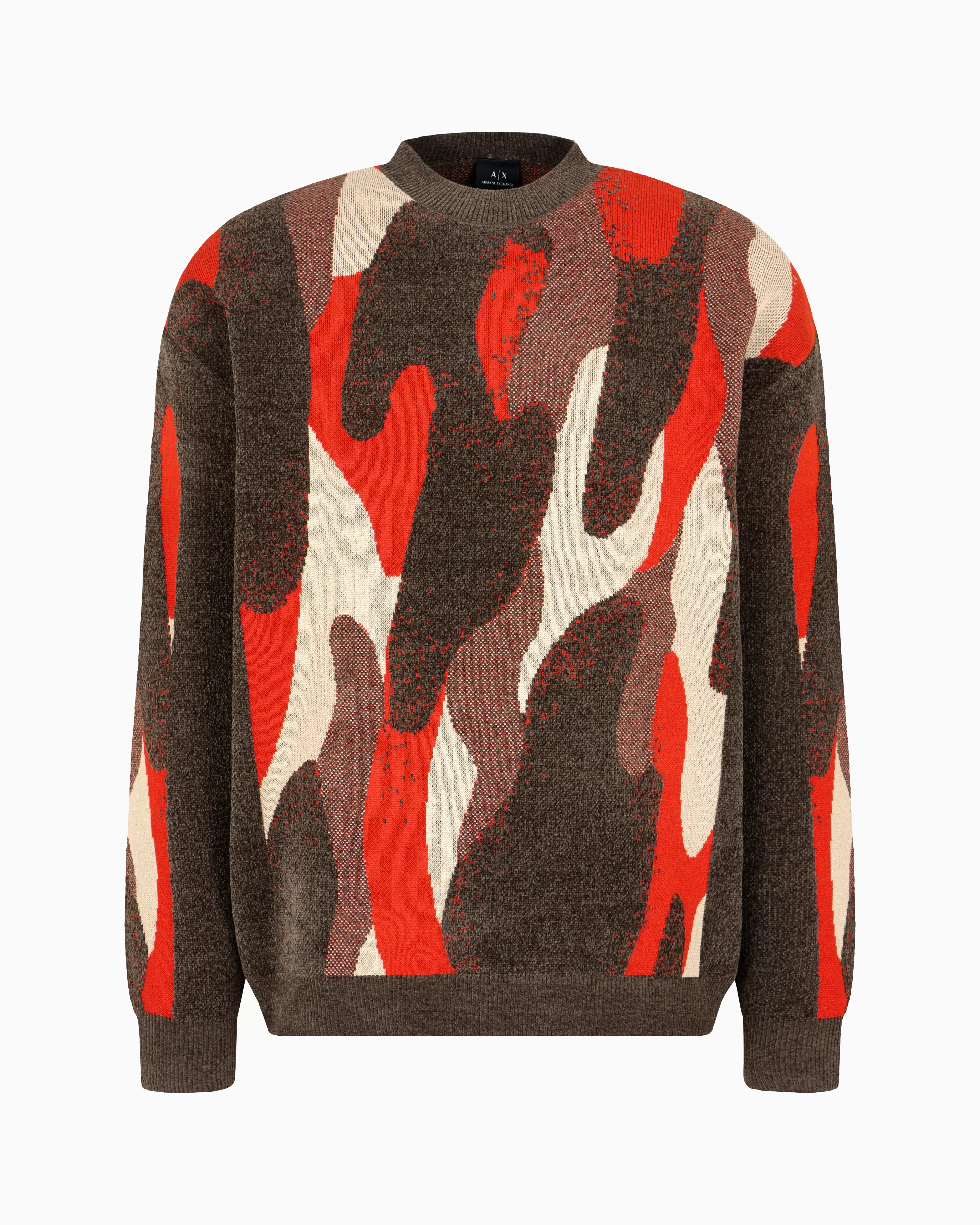 Armani Exchange ASV Camouflage Chenille Crewneck Sweater* Knitwear