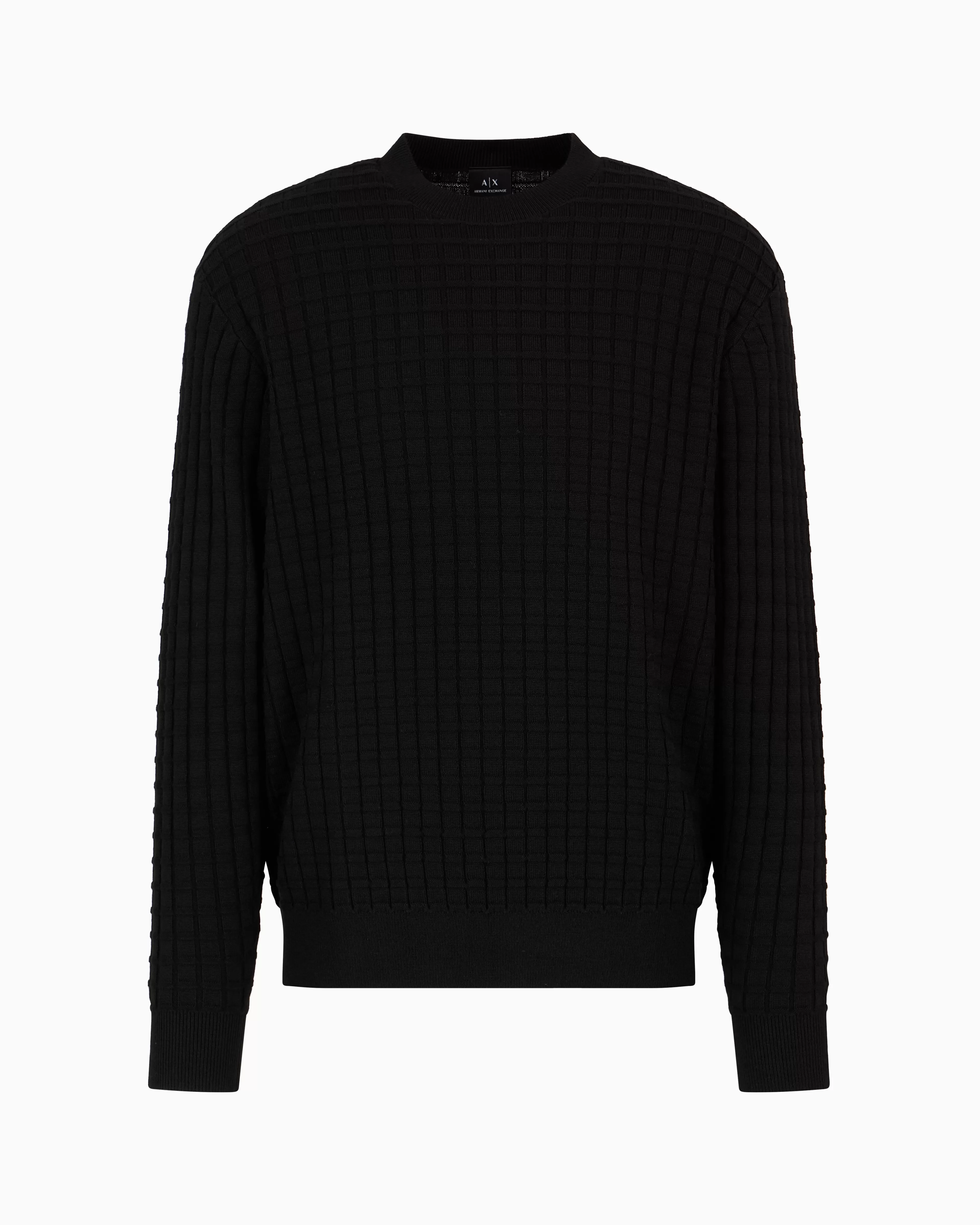 Armani Exchange ASV Checked Crewneck Sweater* Knitwear