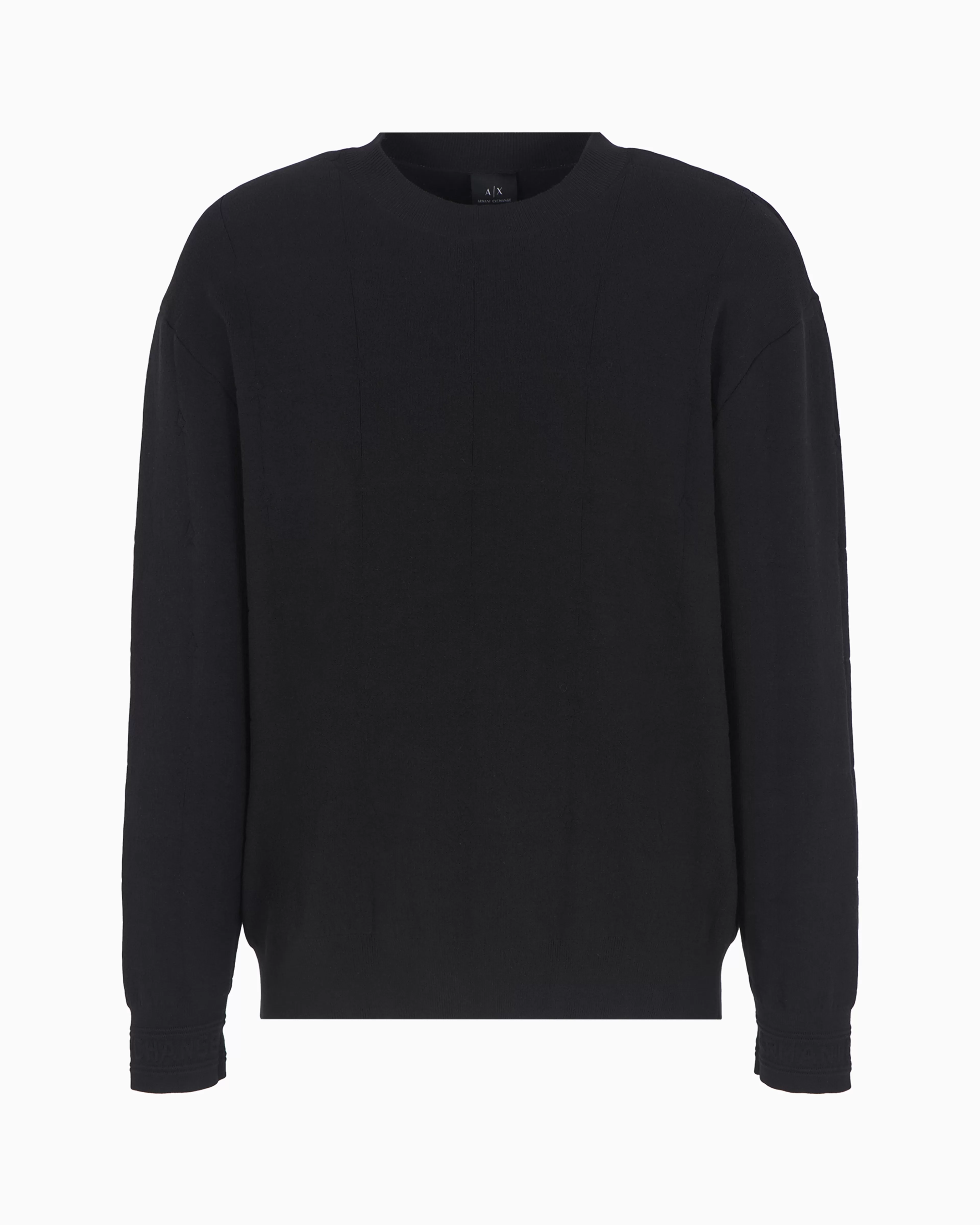 Armani Exchange ASV Checked Jacquard Crewneck Sweater* Knitwear