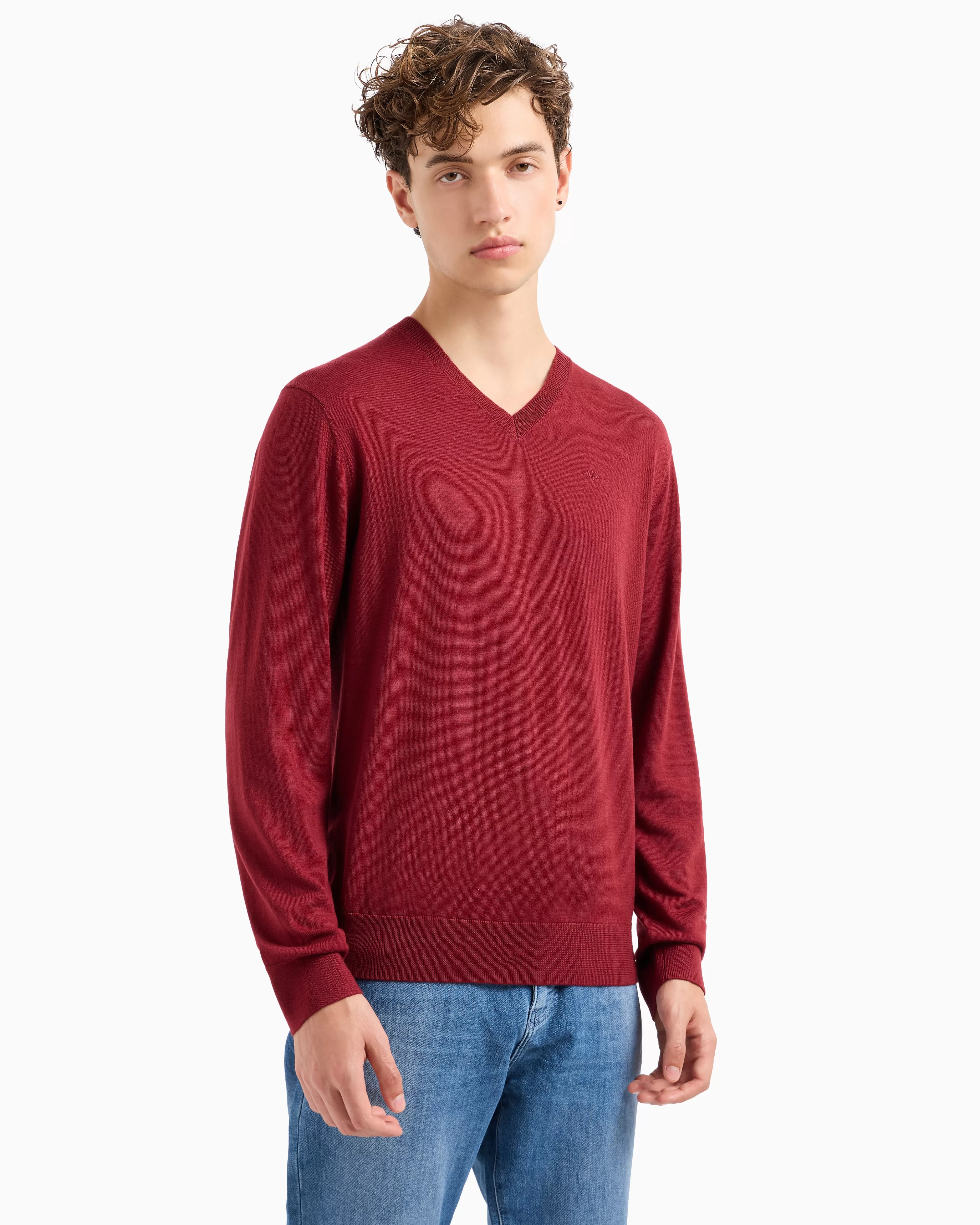 Armani Exchange ASV Checked Jacquard Crewneck Sweater* Essentials | Knitwear