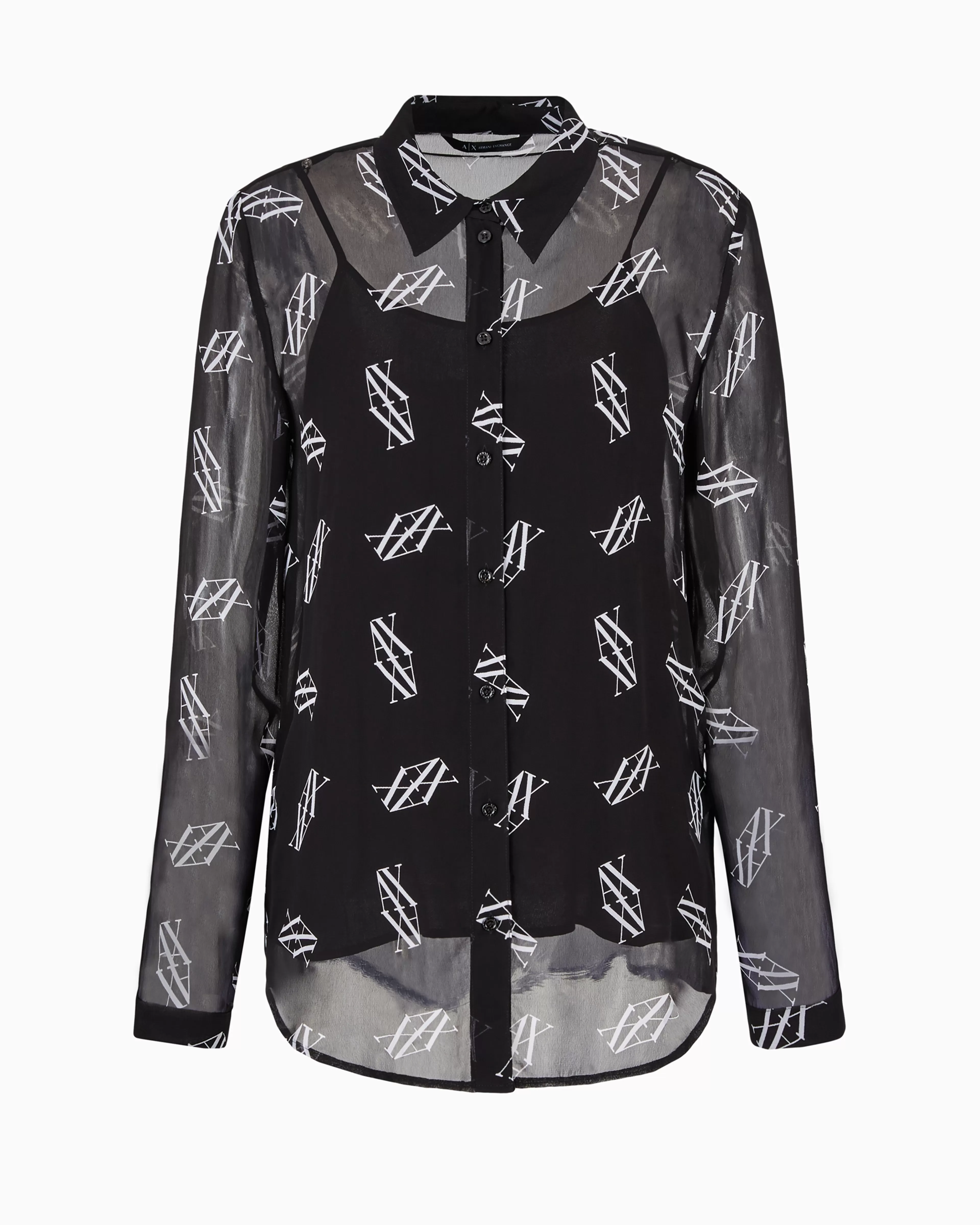 Armani Exchange ASV Chiffon Shirt* Shirts And Tops