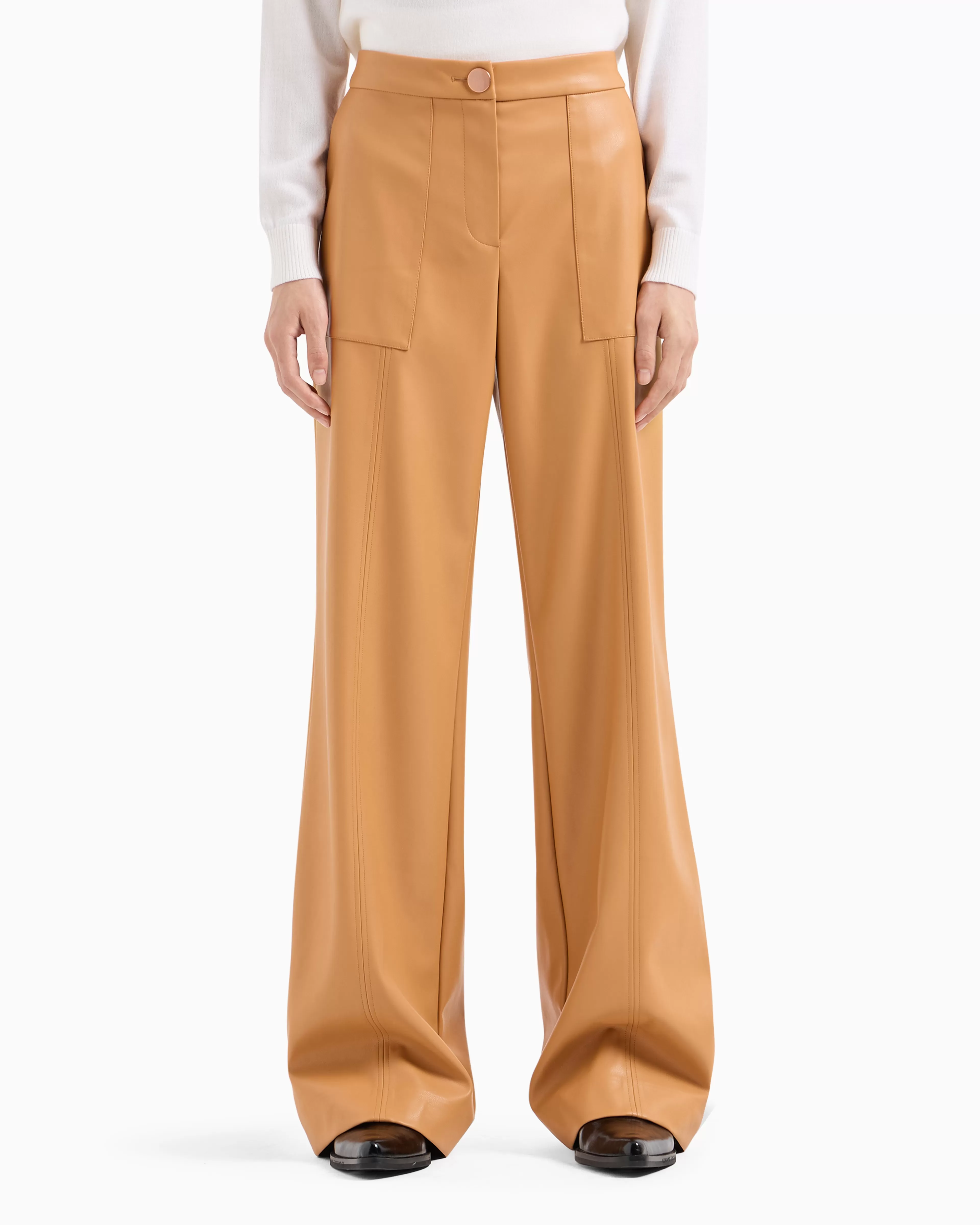 Armani Exchange ASV coated fabric wide trousers* Matching Sets | Bottoms And Skirts