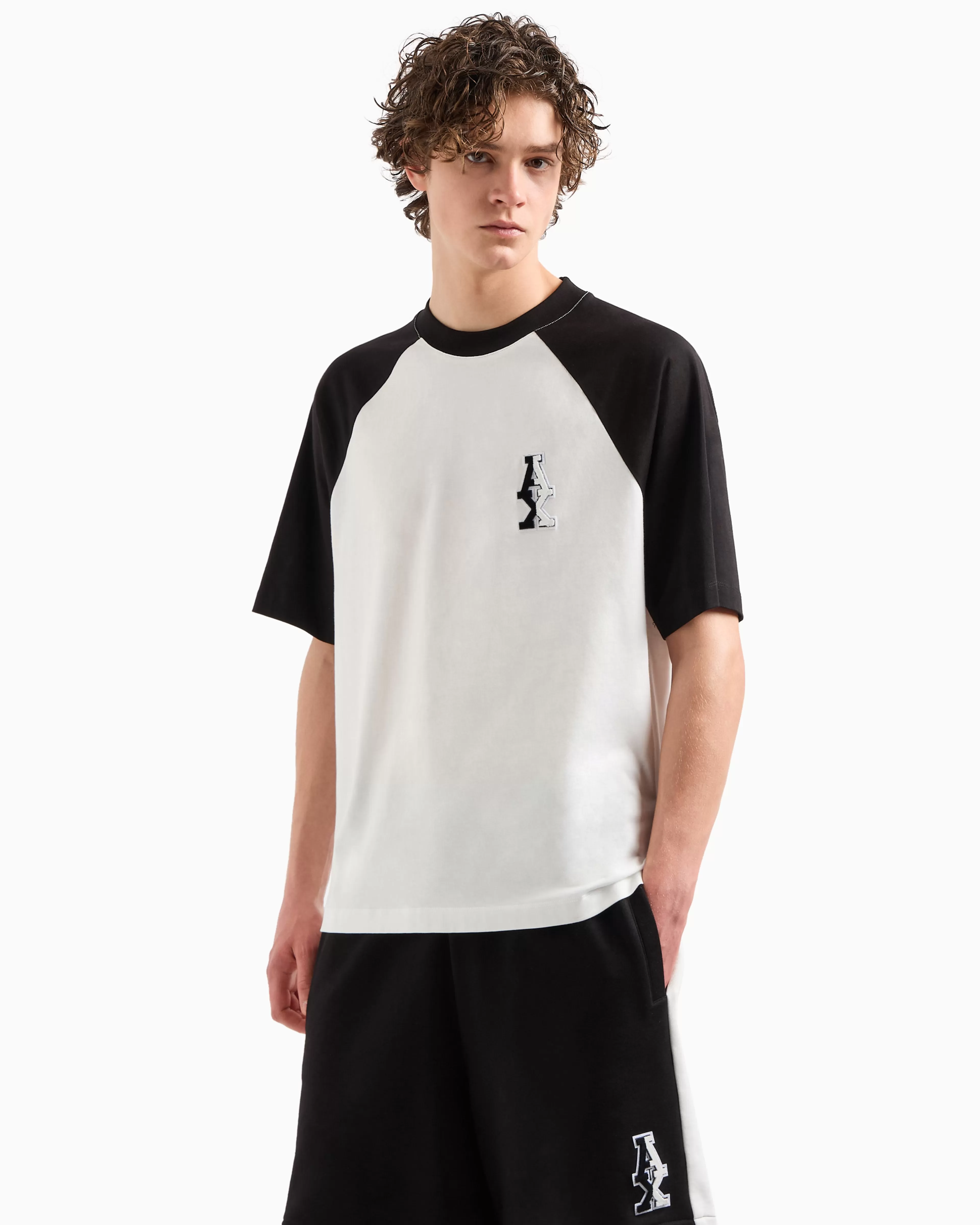 Armani Exchange ASV Contrast Sleeve Jersey T-Shirt* T-Shirts