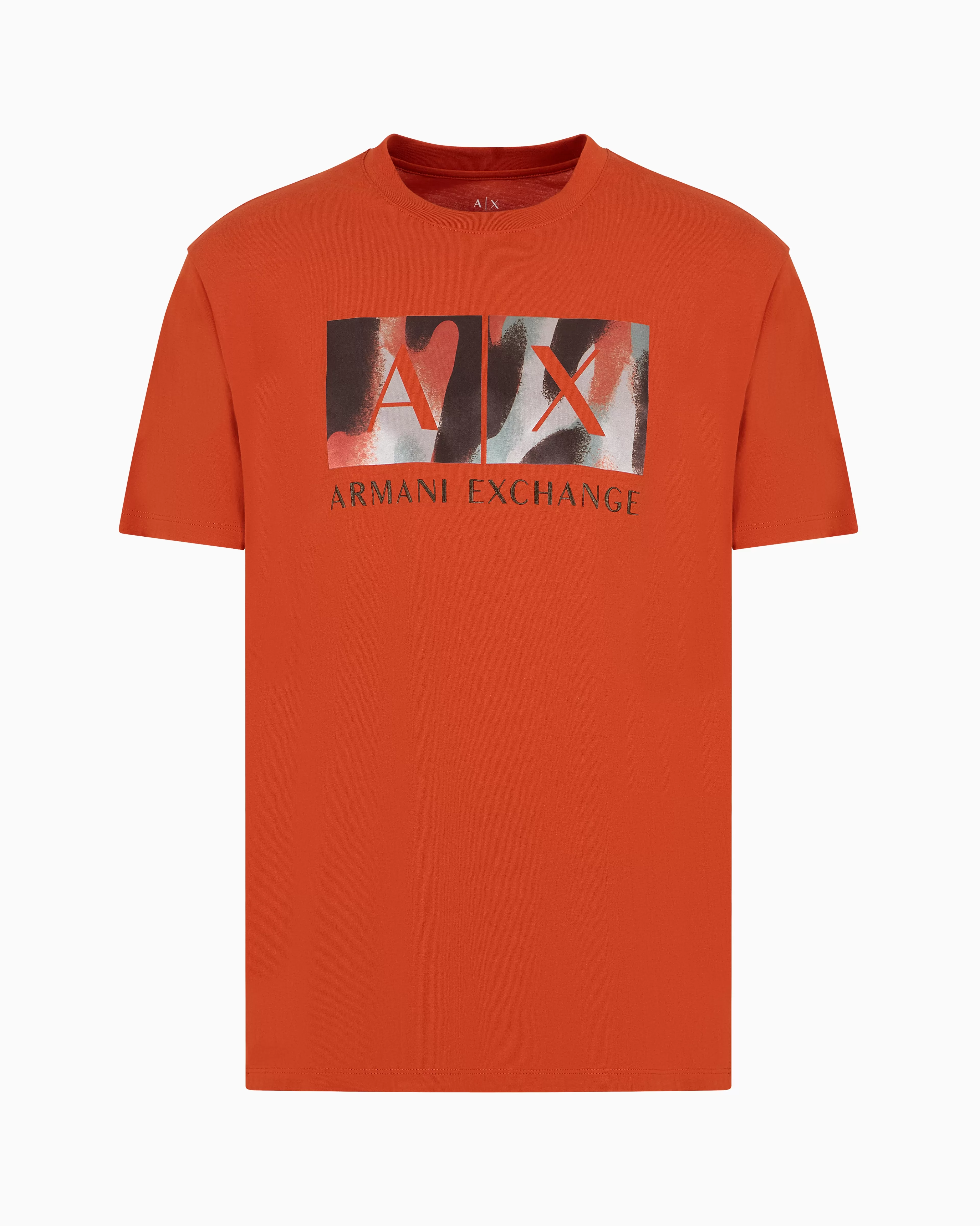 Armani Exchange ASV Cotton Abstract Logo Print Regular Fit T-Shirt* T-Shirts
