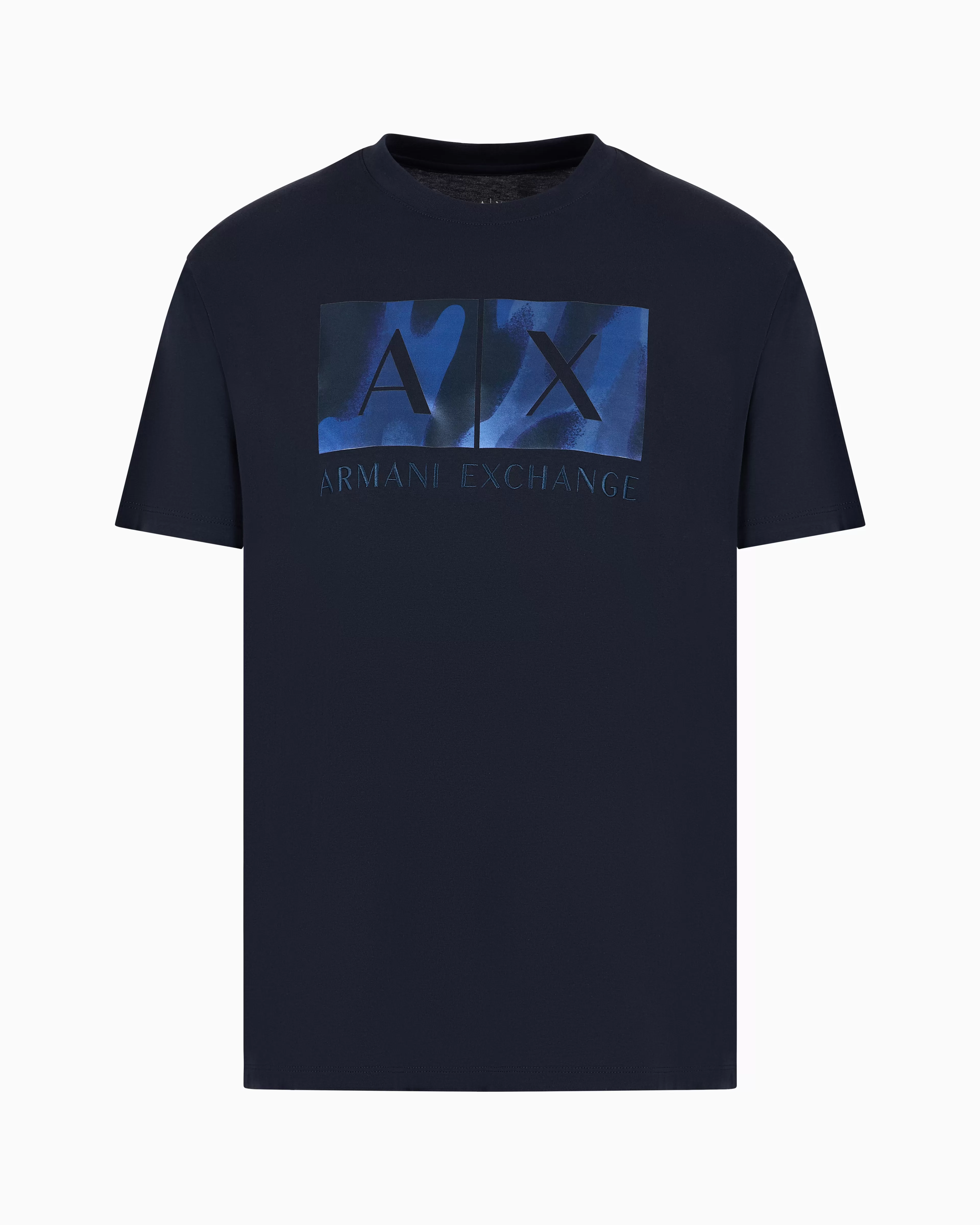 Armani Exchange ASV Cotton Abstract Logo Print Regular Fit T-Shirt* T-Shirts