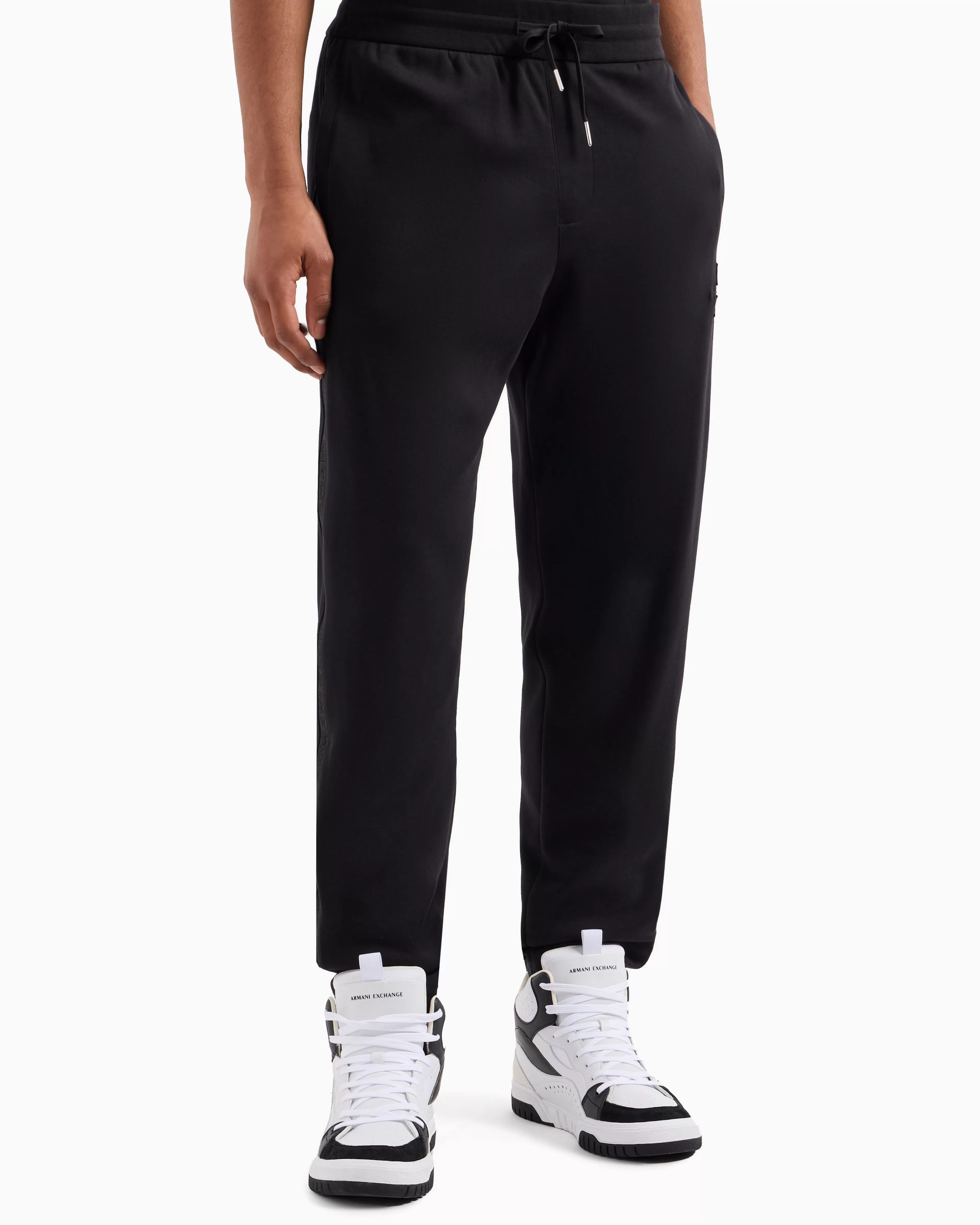 Armani Exchange ASV Cotton Interlock Jogger Pants with Logo Tape* Matching Sets | Trousers And Shorts