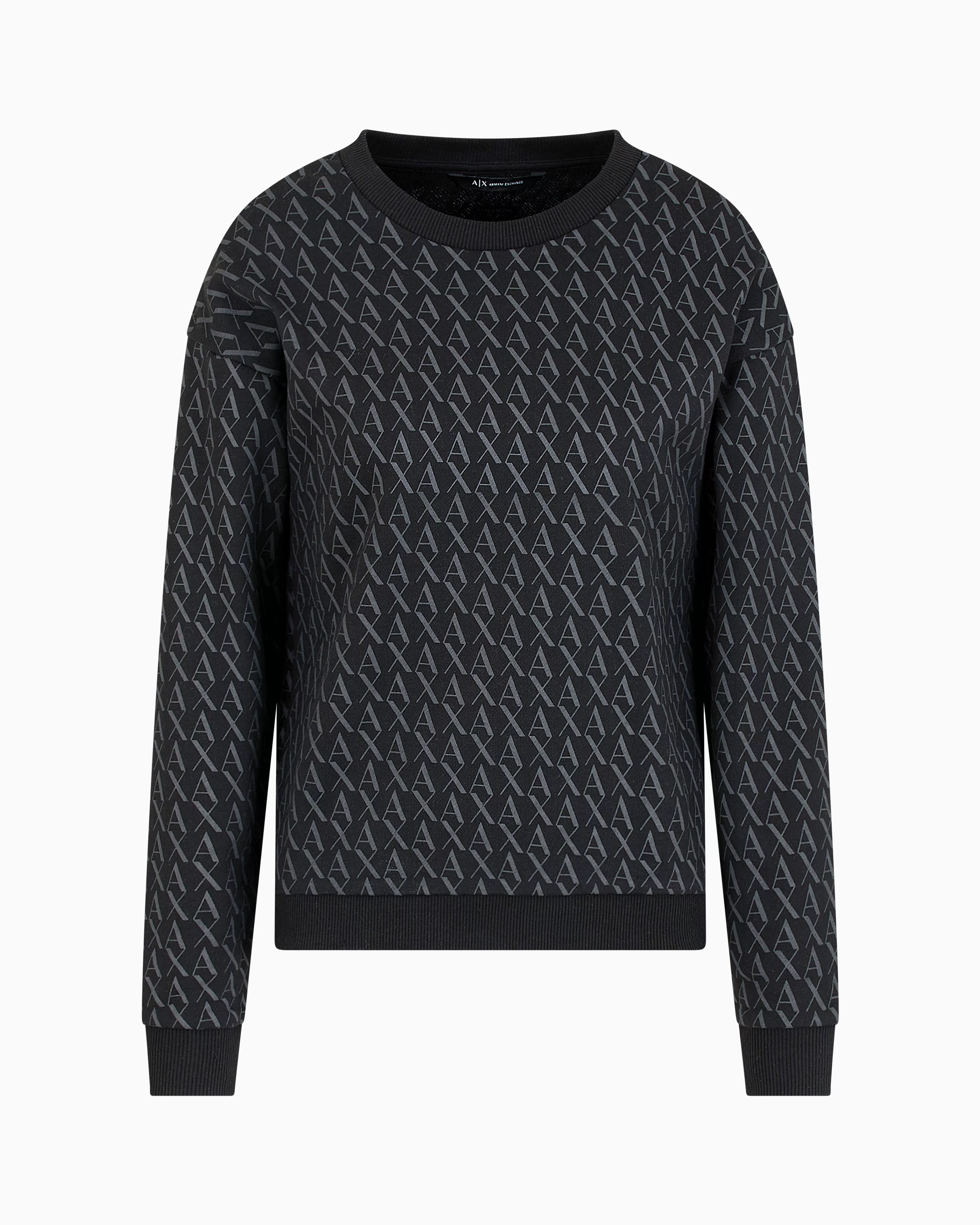 Armani Exchange ASV French Terry Sweatshirt with embossed logo* Essentials | Matching Sets