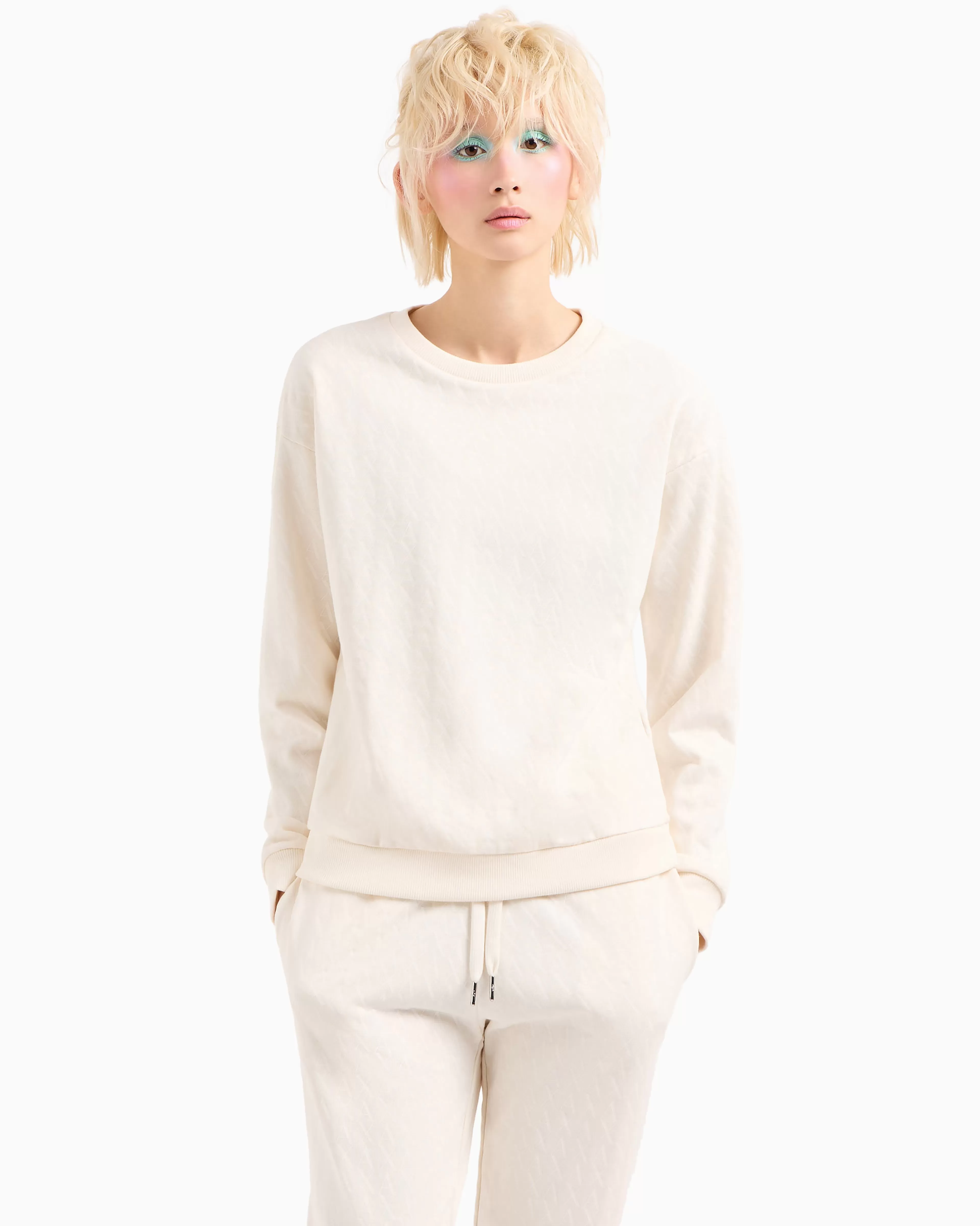 Armani Exchange ASV French Terry Sweatshirt with embossed logo* Matching Sets | Sweatshirts