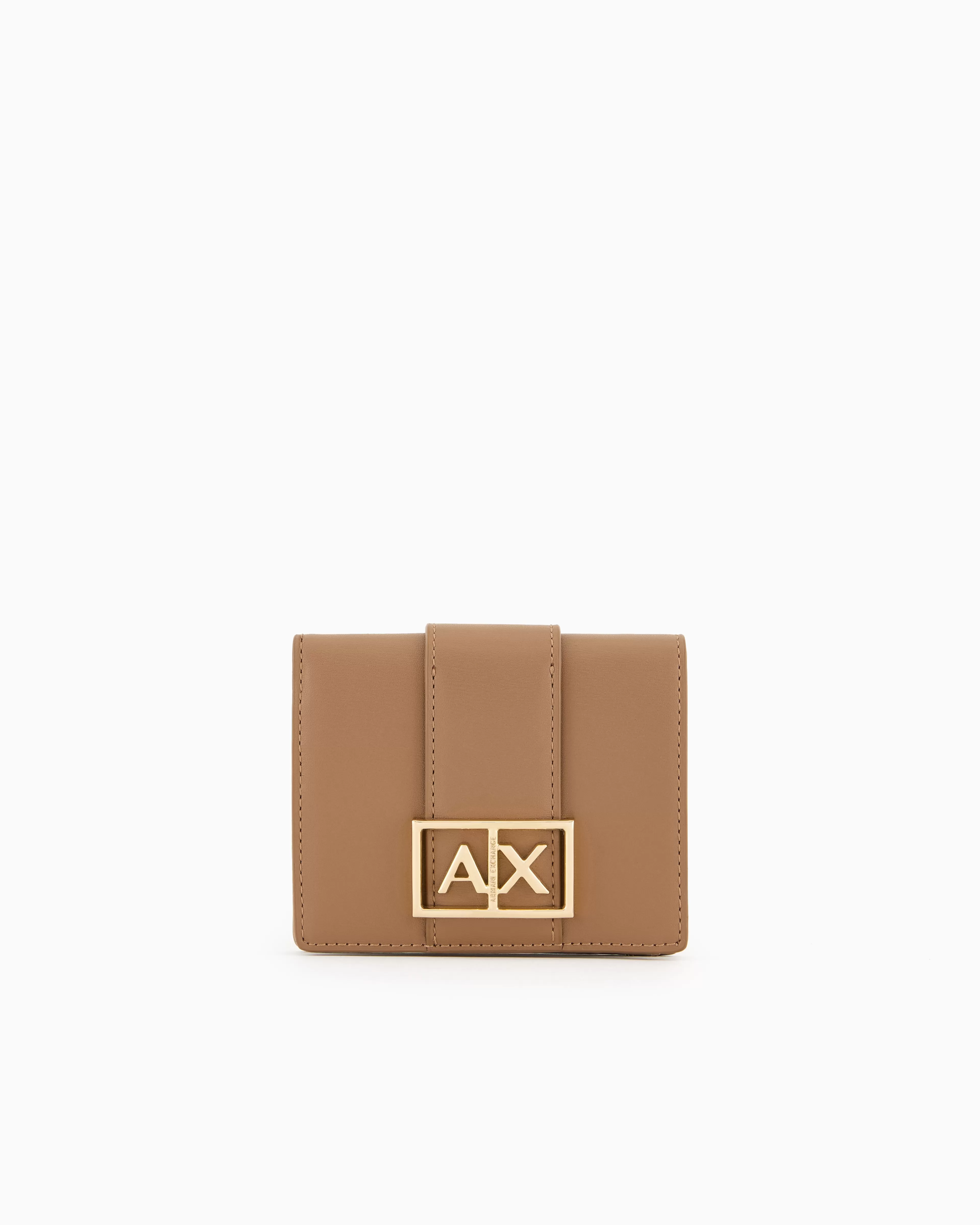 Armani Exchange ASV Gold Monogram Logo Wallet* Wallets And Small Leather Goods