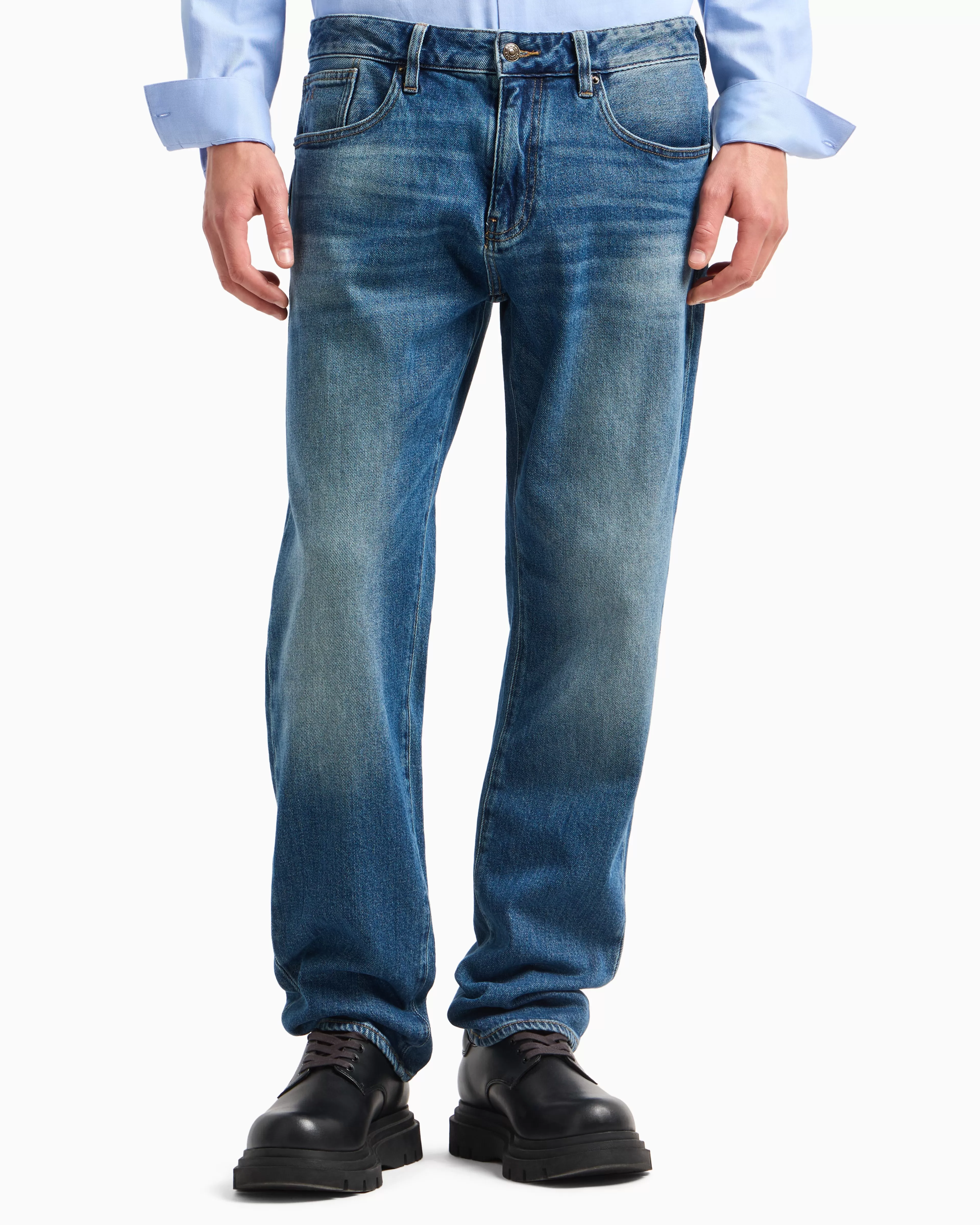 Armani Exchange ASV J16 Straight Fit Indigo Cotton Denim Jeans* Denim