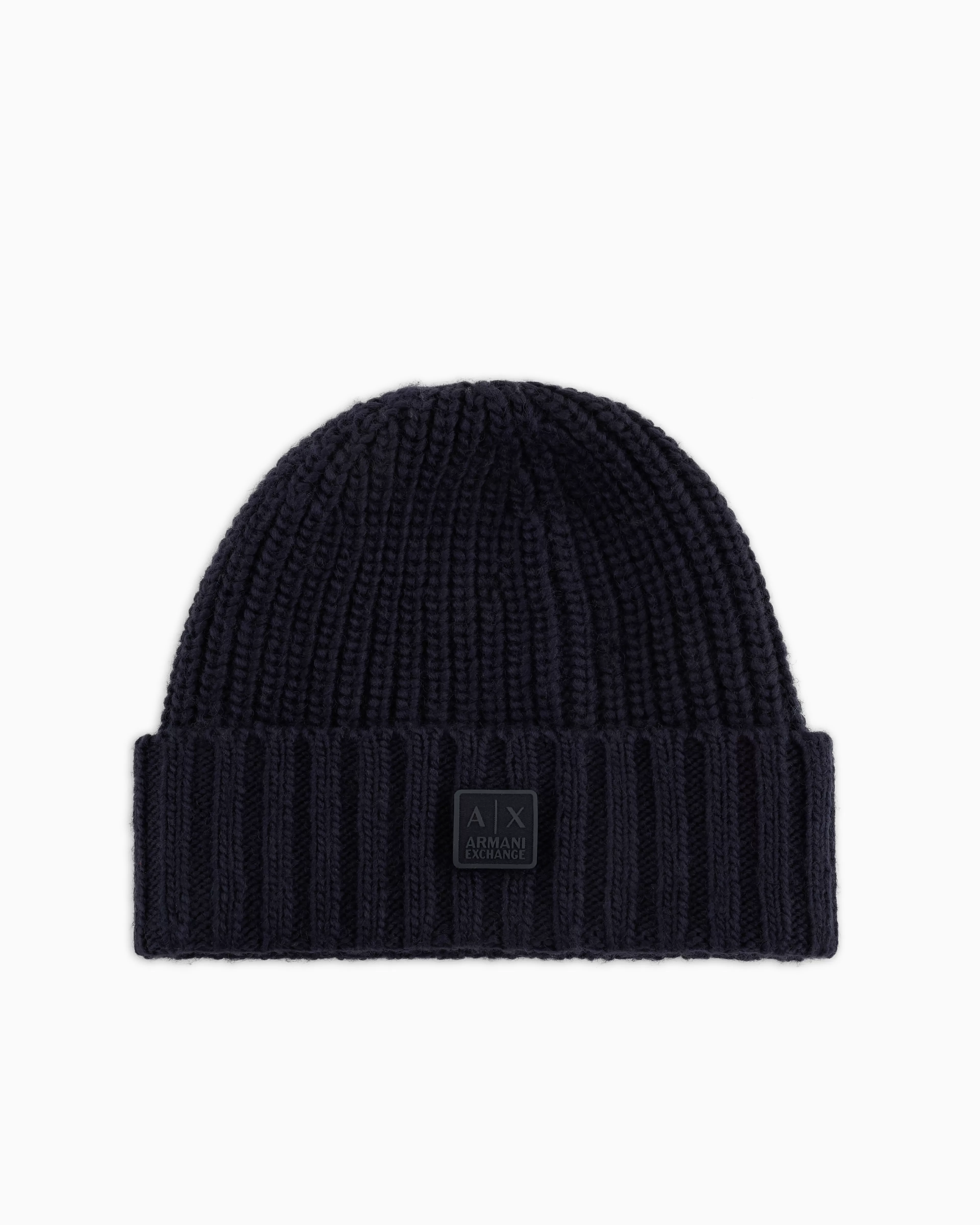Armani Exchange ASV Knitted Wool Blend Beanie* Hats And Gloves