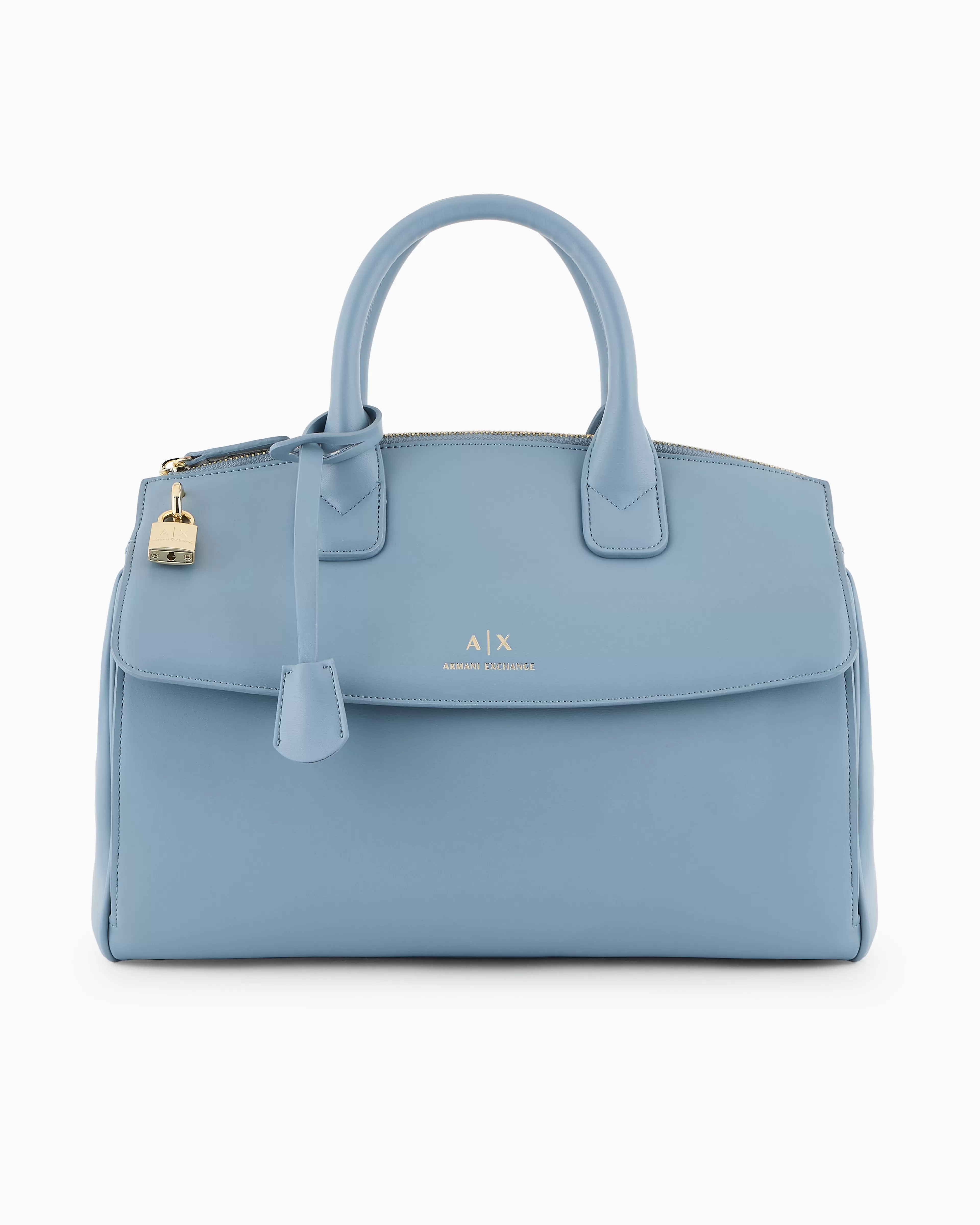 Armani Exchange ASV Large Handbag with Padlock and Metal Details* Bags