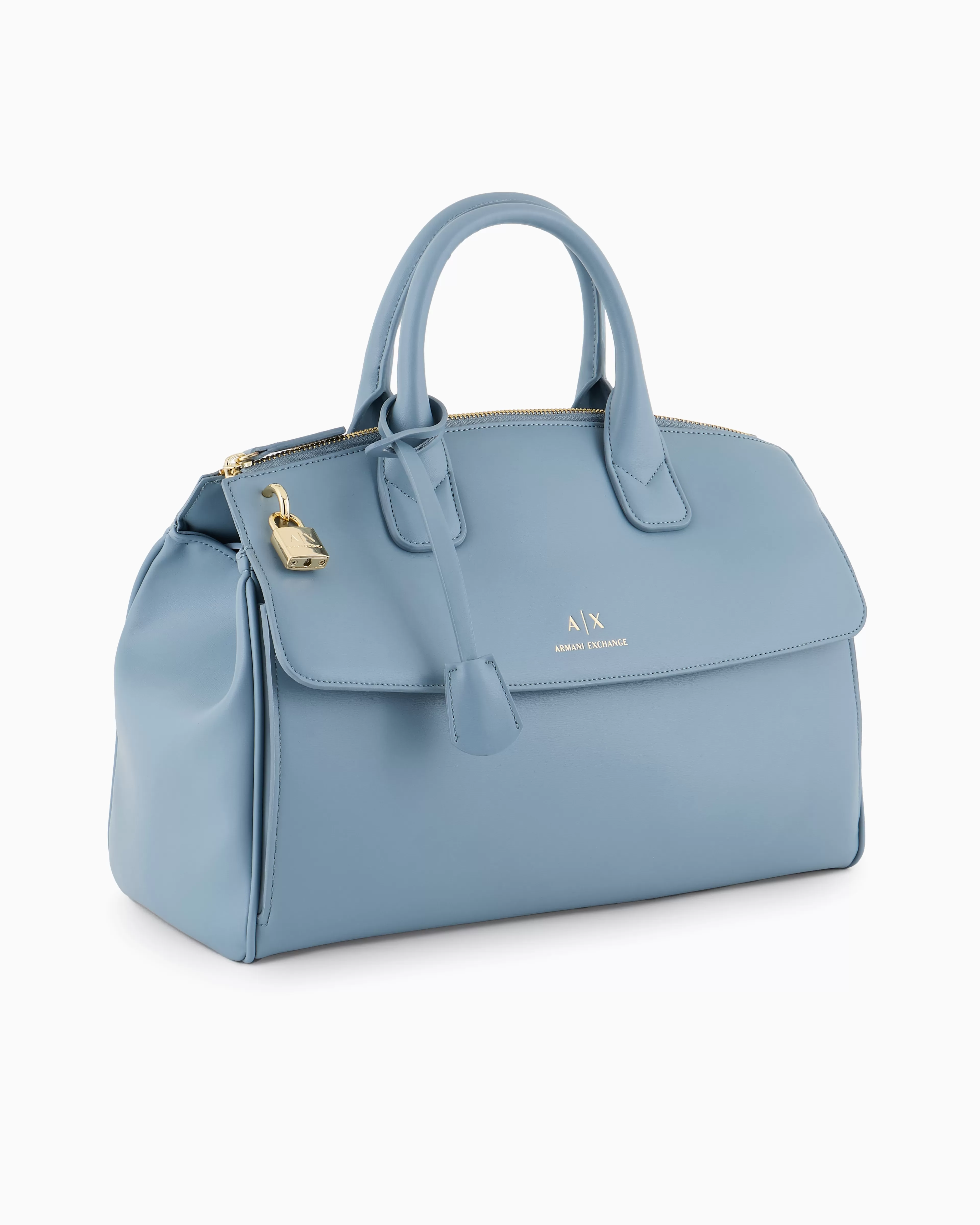 Armani Exchange ASV Large Handbag with Padlock and Metal Details* Bags