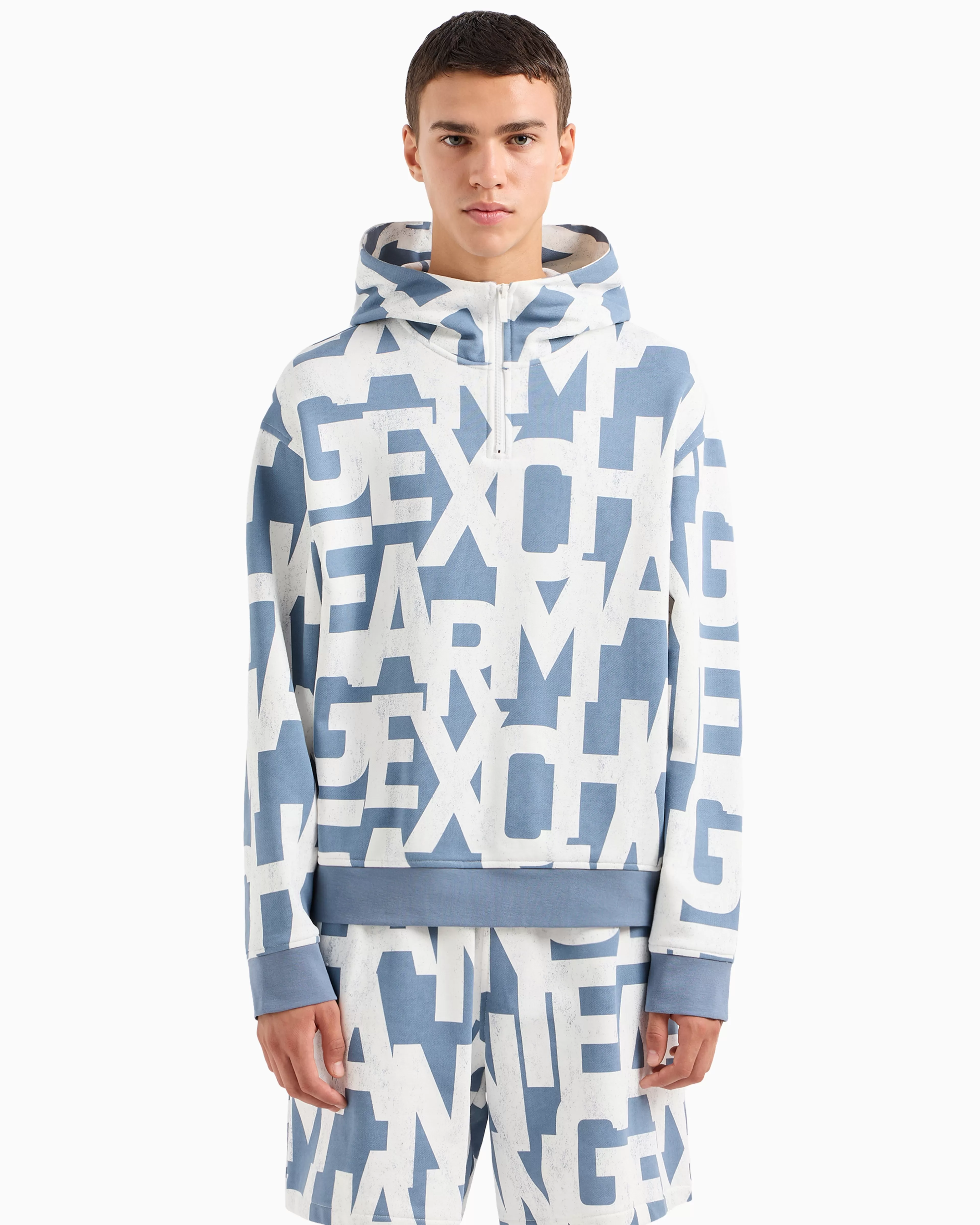 Armani Exchange ASV Maxi Allover Monogram Cotton Hoodie* Matching Sets | Sweatshirts