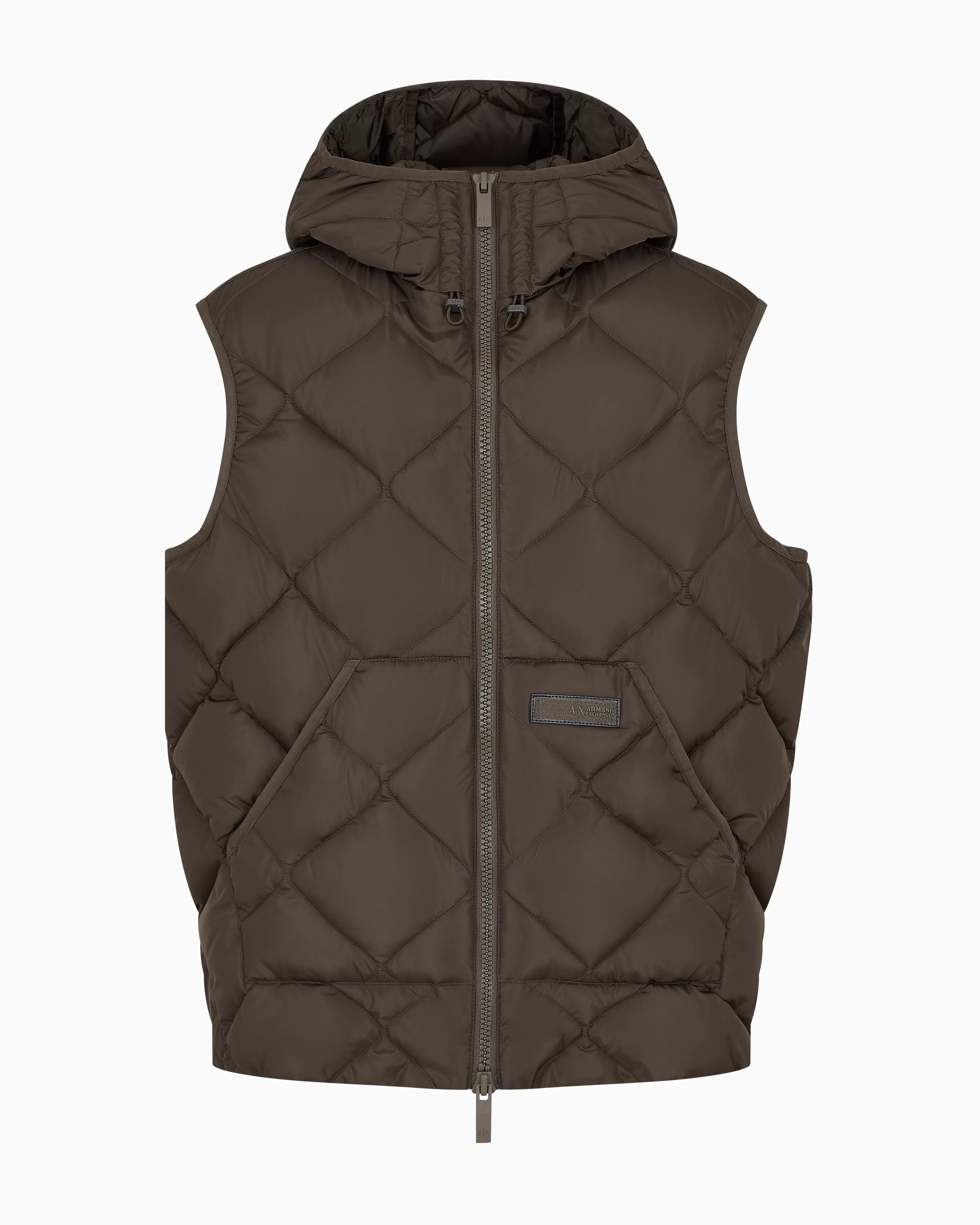 Armani Exchange ASV Nylon Hooded Sleeveless Down Jacket* Outerwear