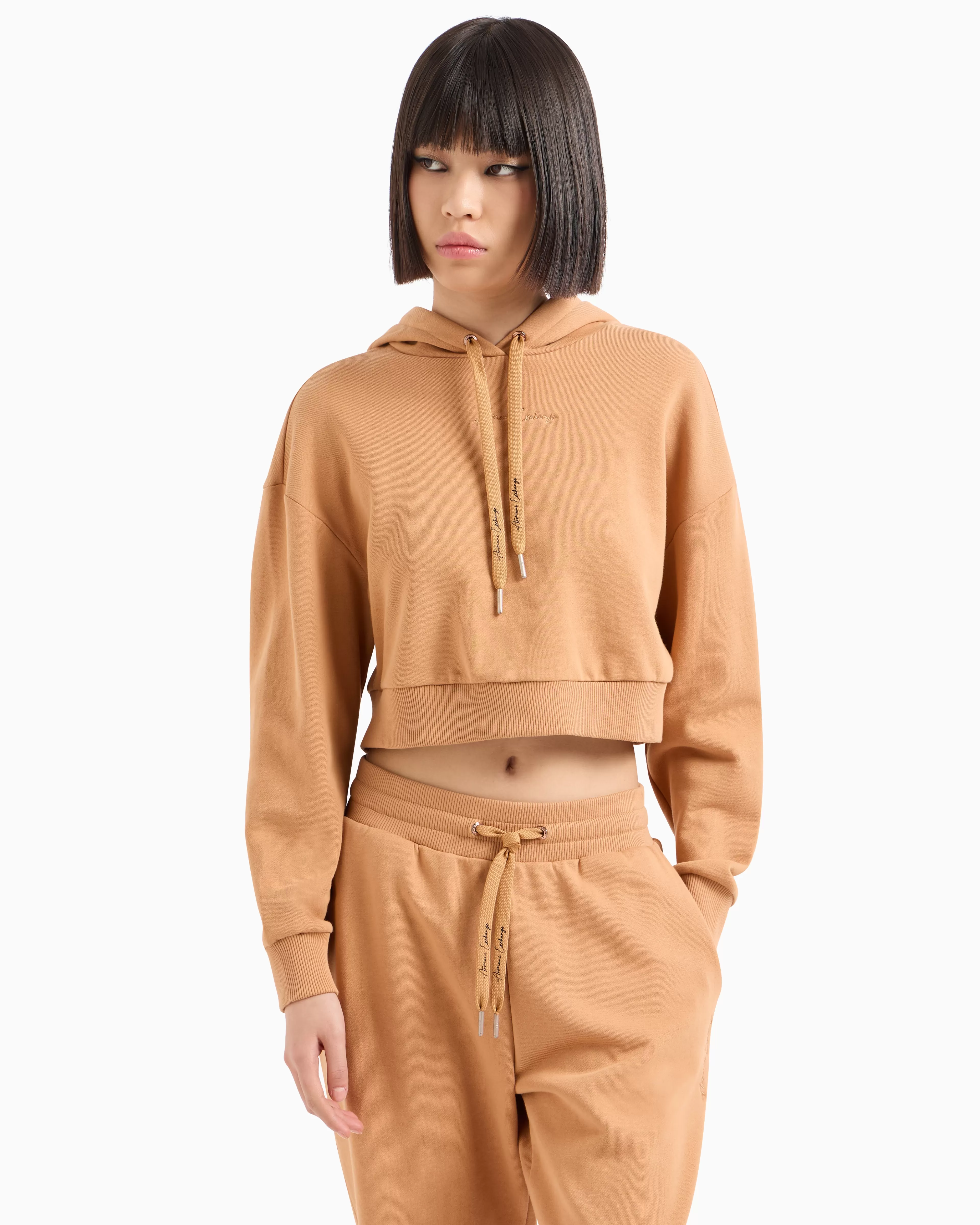 Armani Exchange ASV Organic Cotton Cropped Hoodie* Matching Sets | Sweatshirts