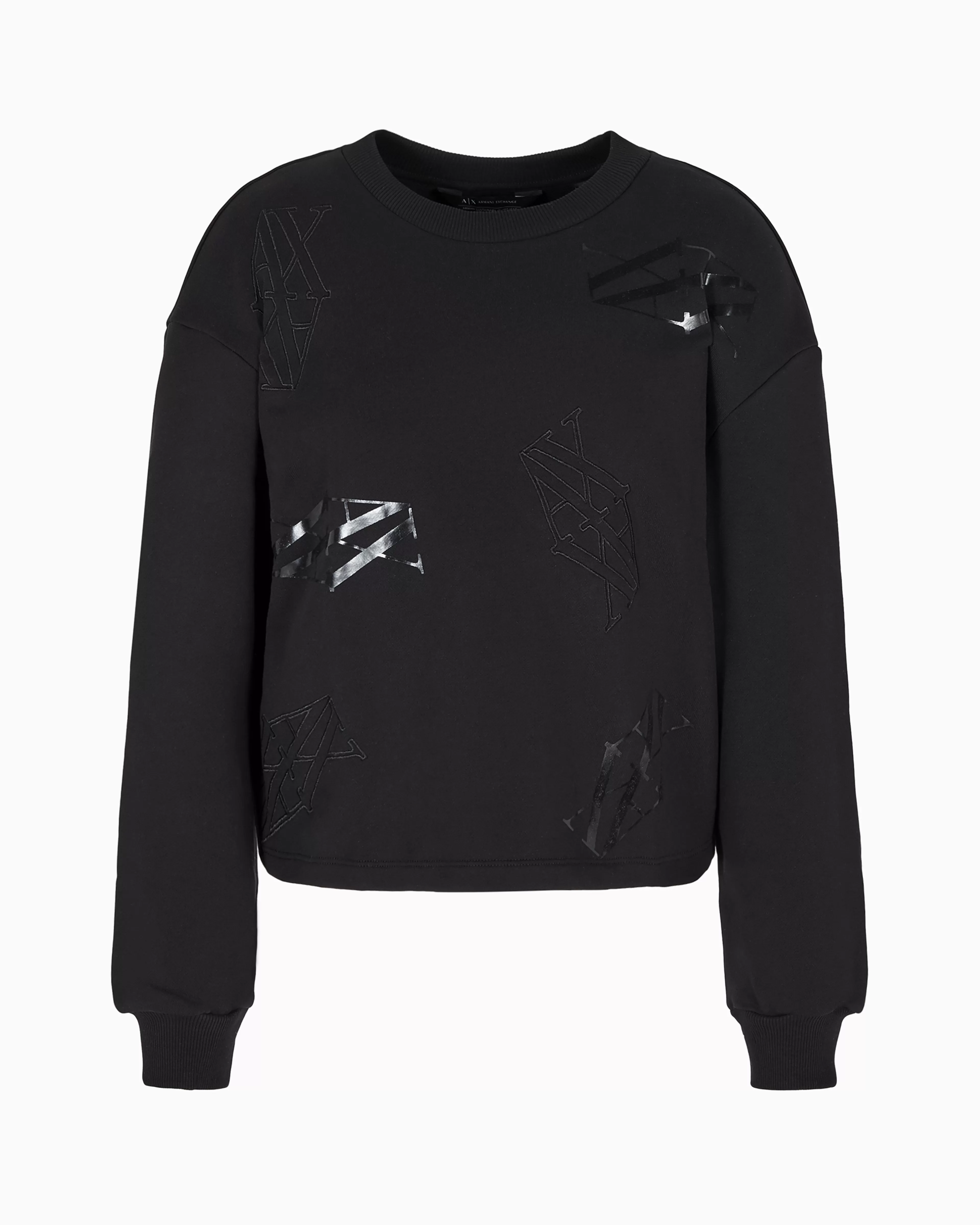 Armani Exchange ASV Organic Cotton Monogram Logo Crewneck Sweatshirt* Matching Sets | Sweatshirts