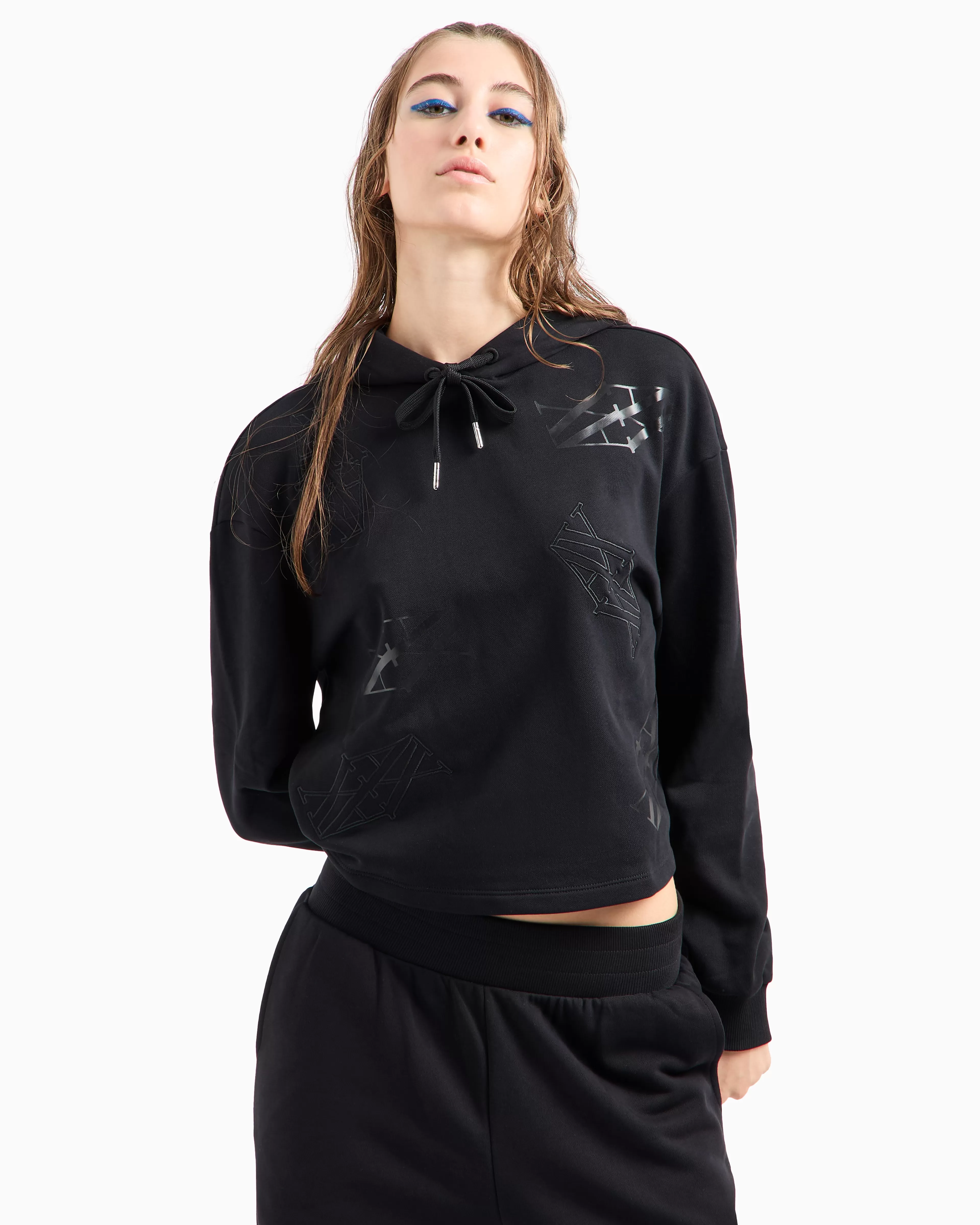 Armani Exchange ASV Organic Cotton Monogram Logo Hoodie* Matching Sets | Sweatshirts