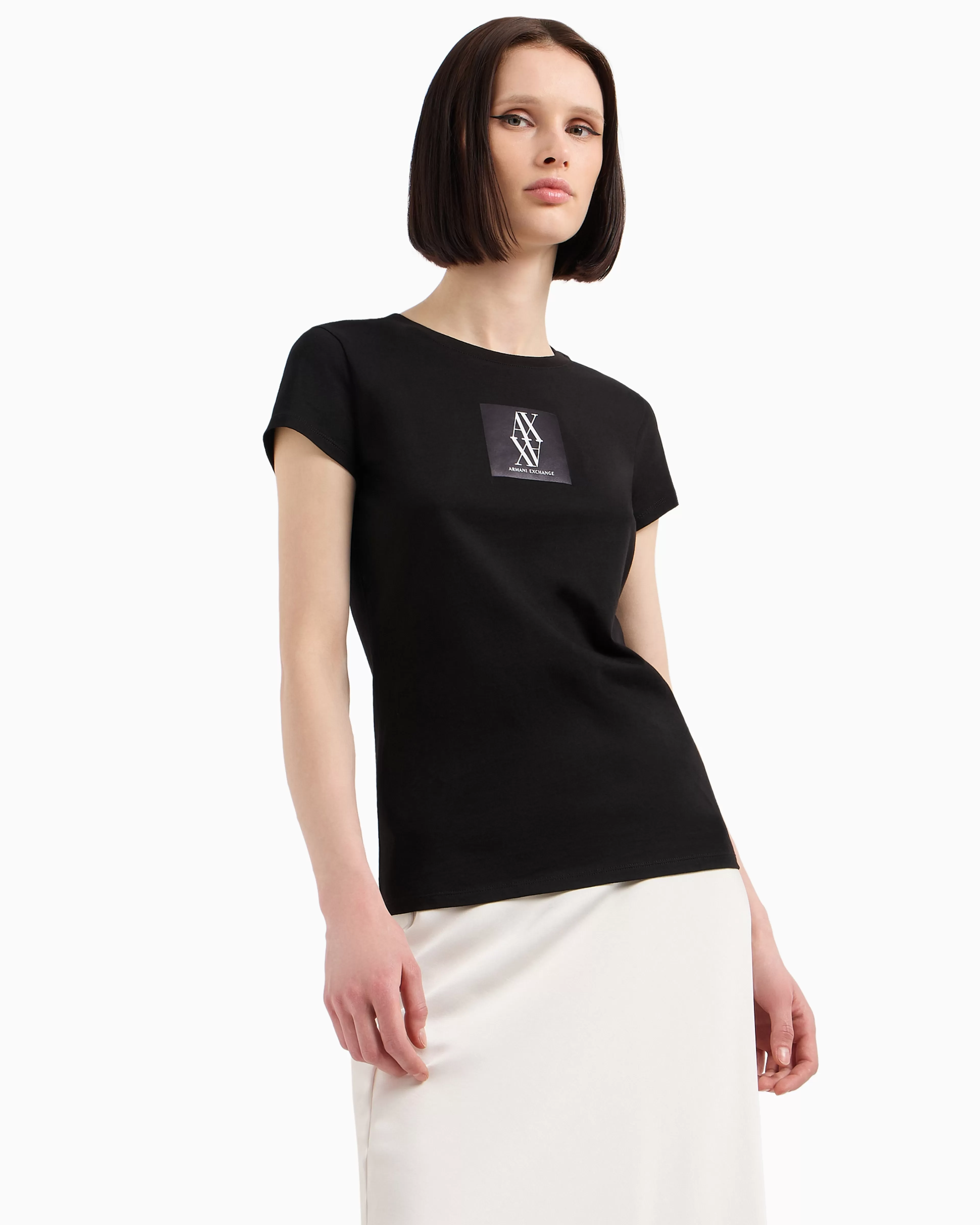 Armani Exchange ASV Organic Cotton Monogram Slim Fit T-Shirt* T-Shirts