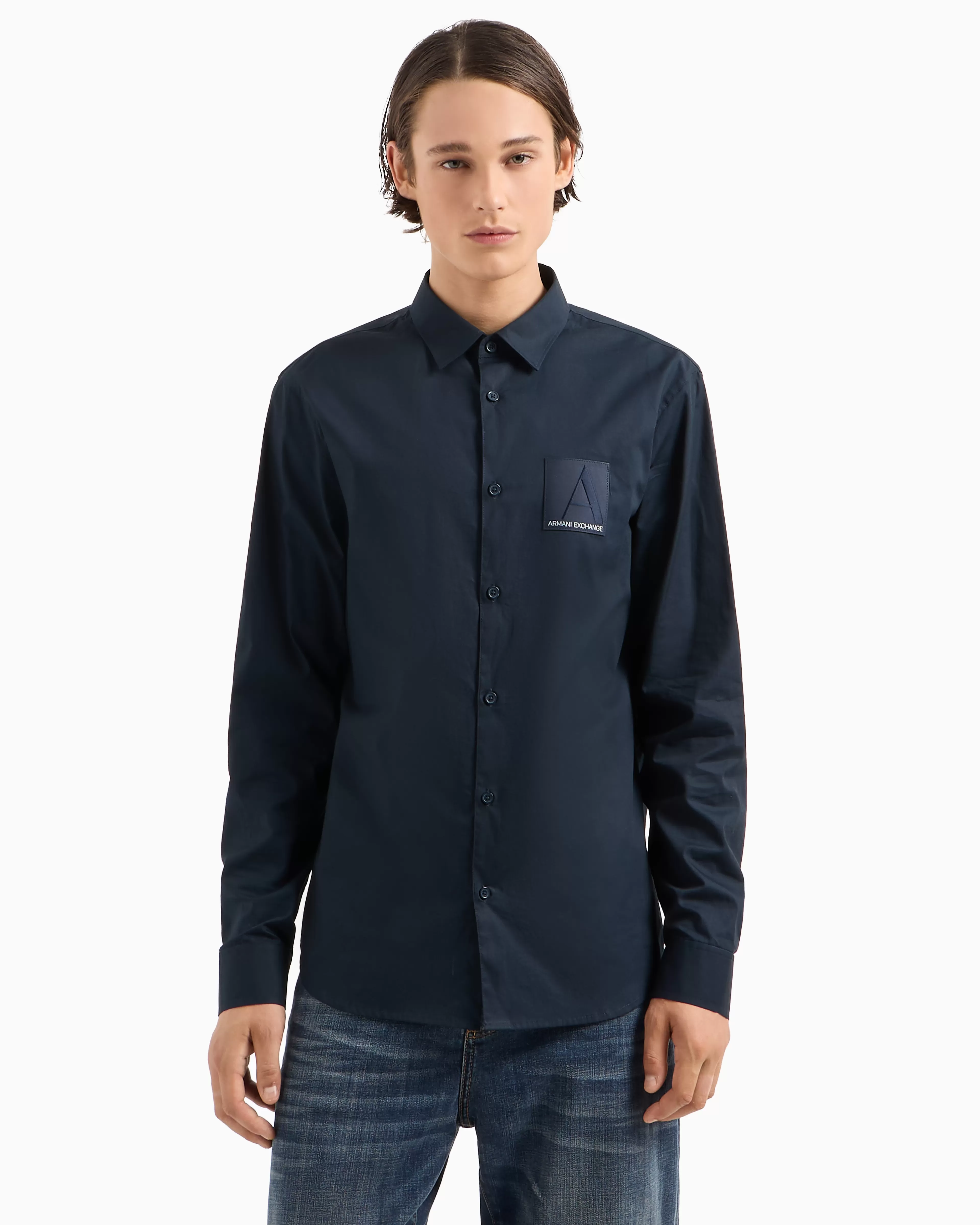 Armani Exchange ASV Organic Cotton Regular Fit Shirt* Shirts
