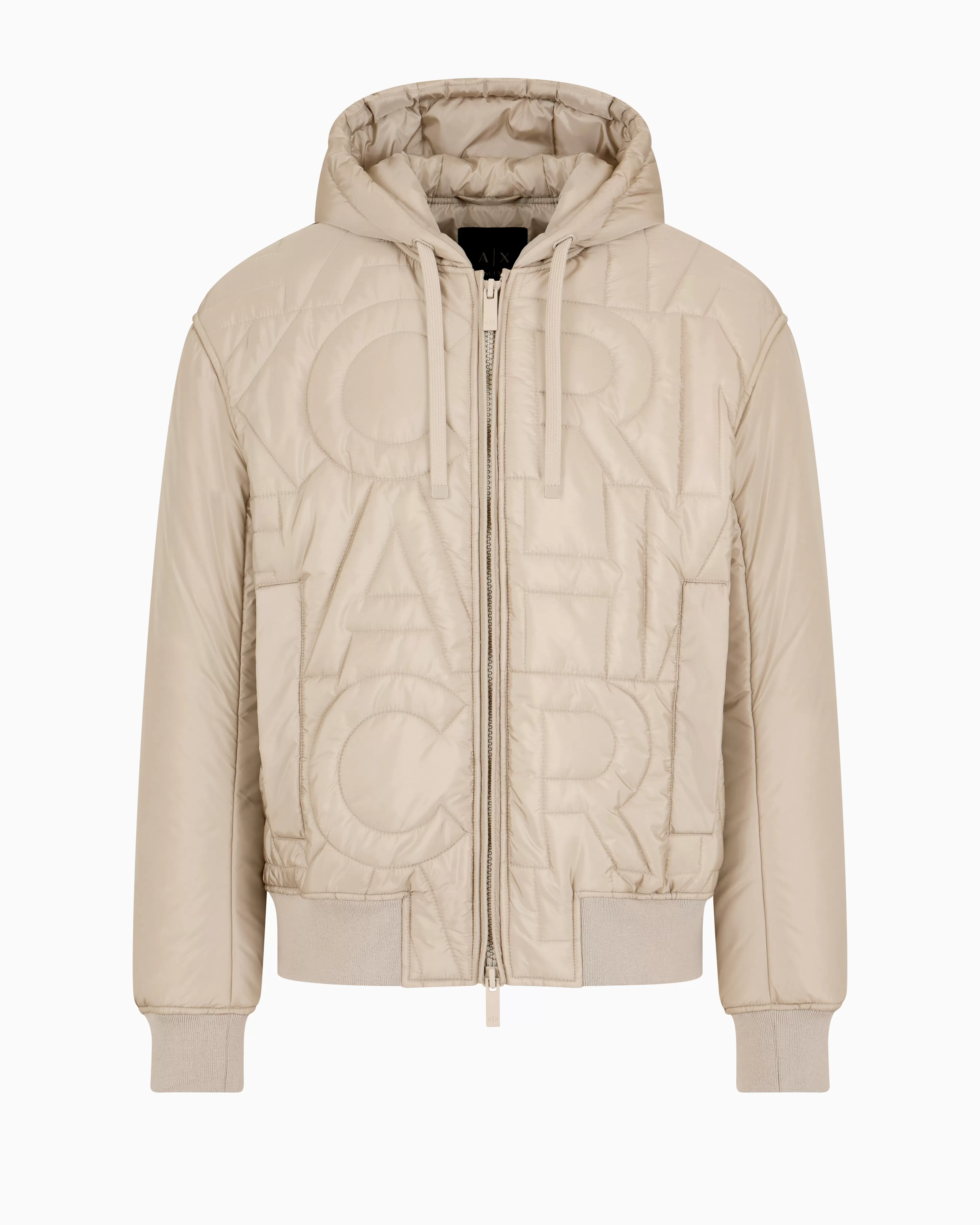 Armani Exchange ASV Recycled Nylon Allover Logo Jacket* Outerwear