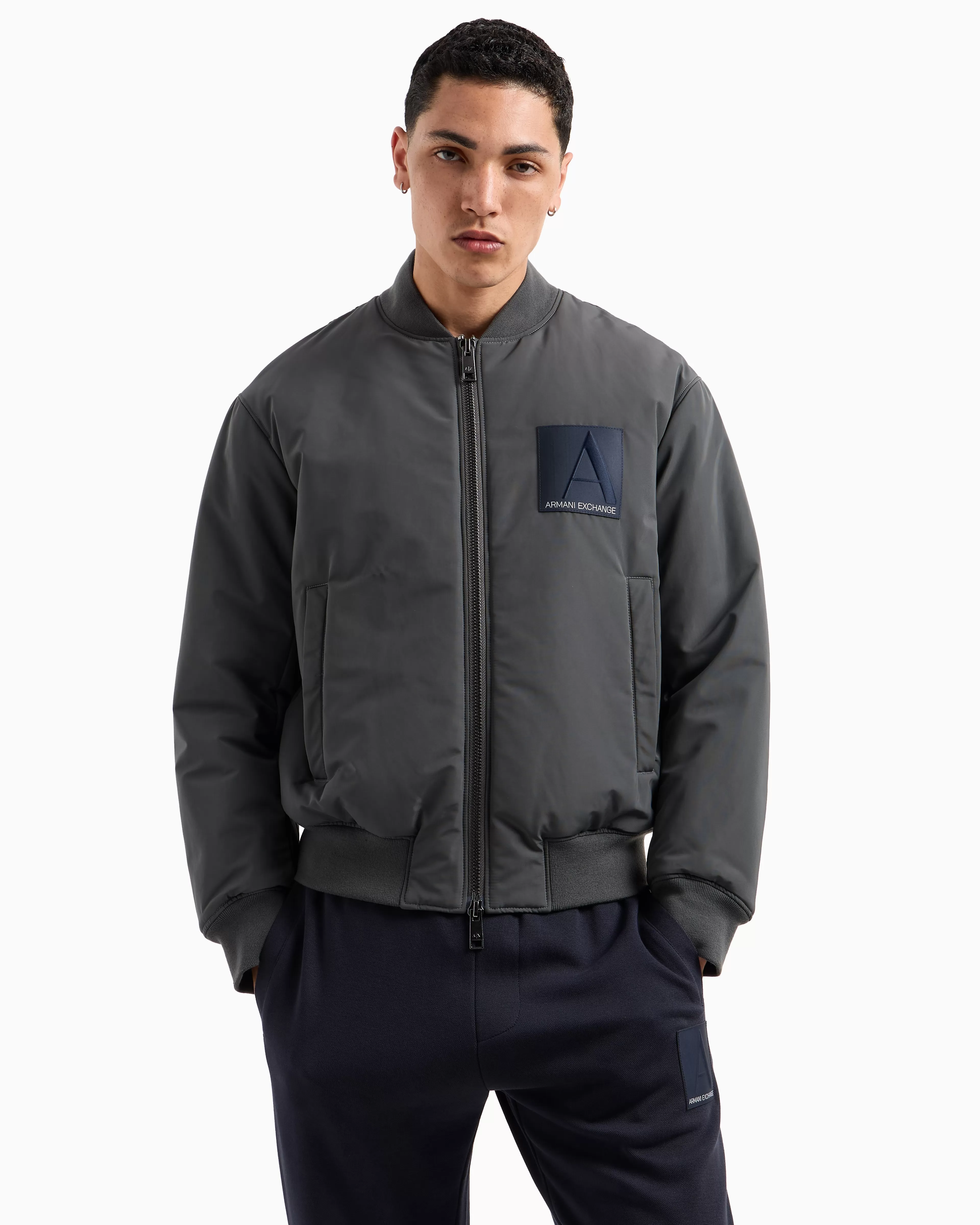 Armani Exchange ASV Recycled Nylon Bomber Jacket* Outerwear
