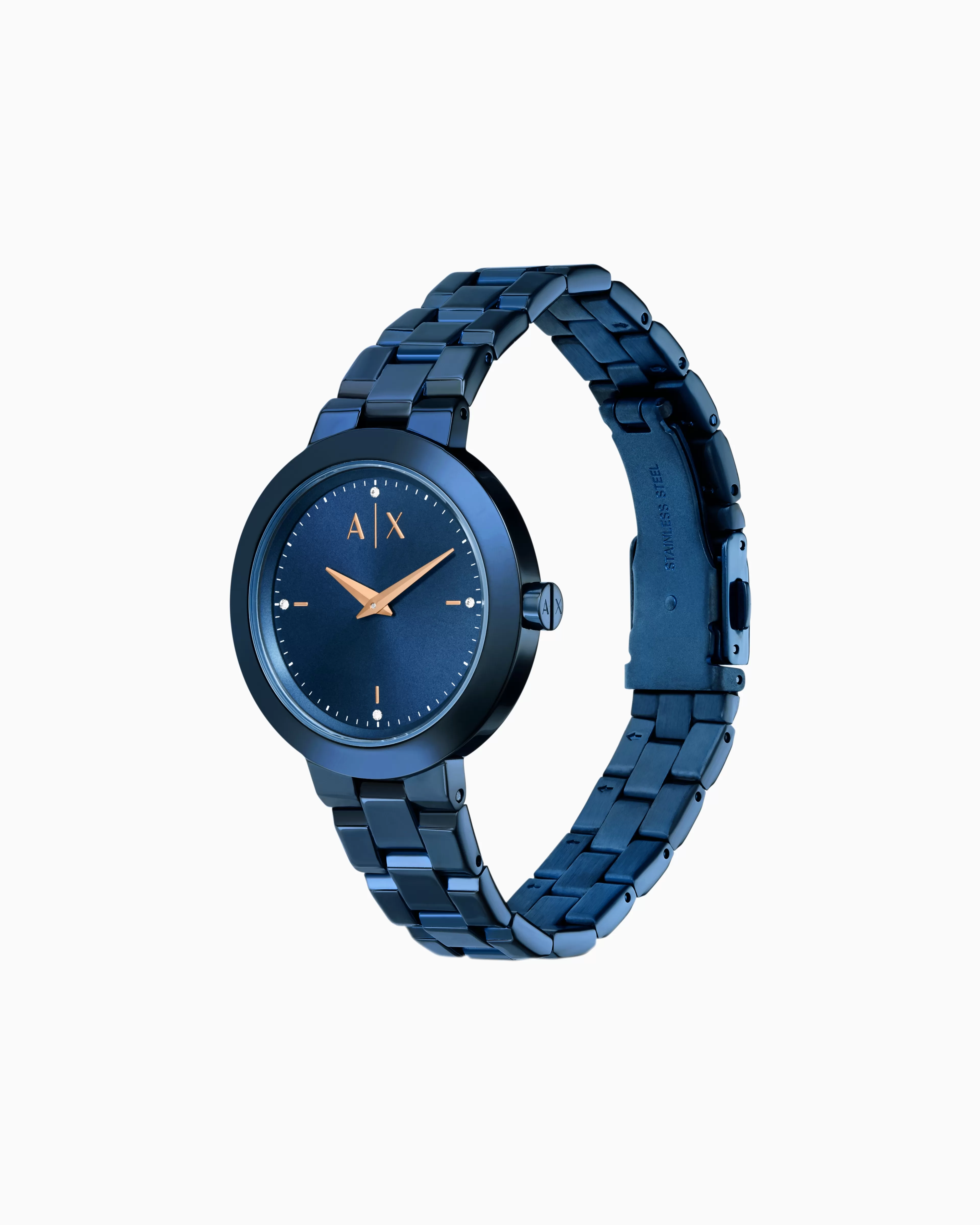 Armani Exchange Automatic Blue Stainless Steel Watch* Woman