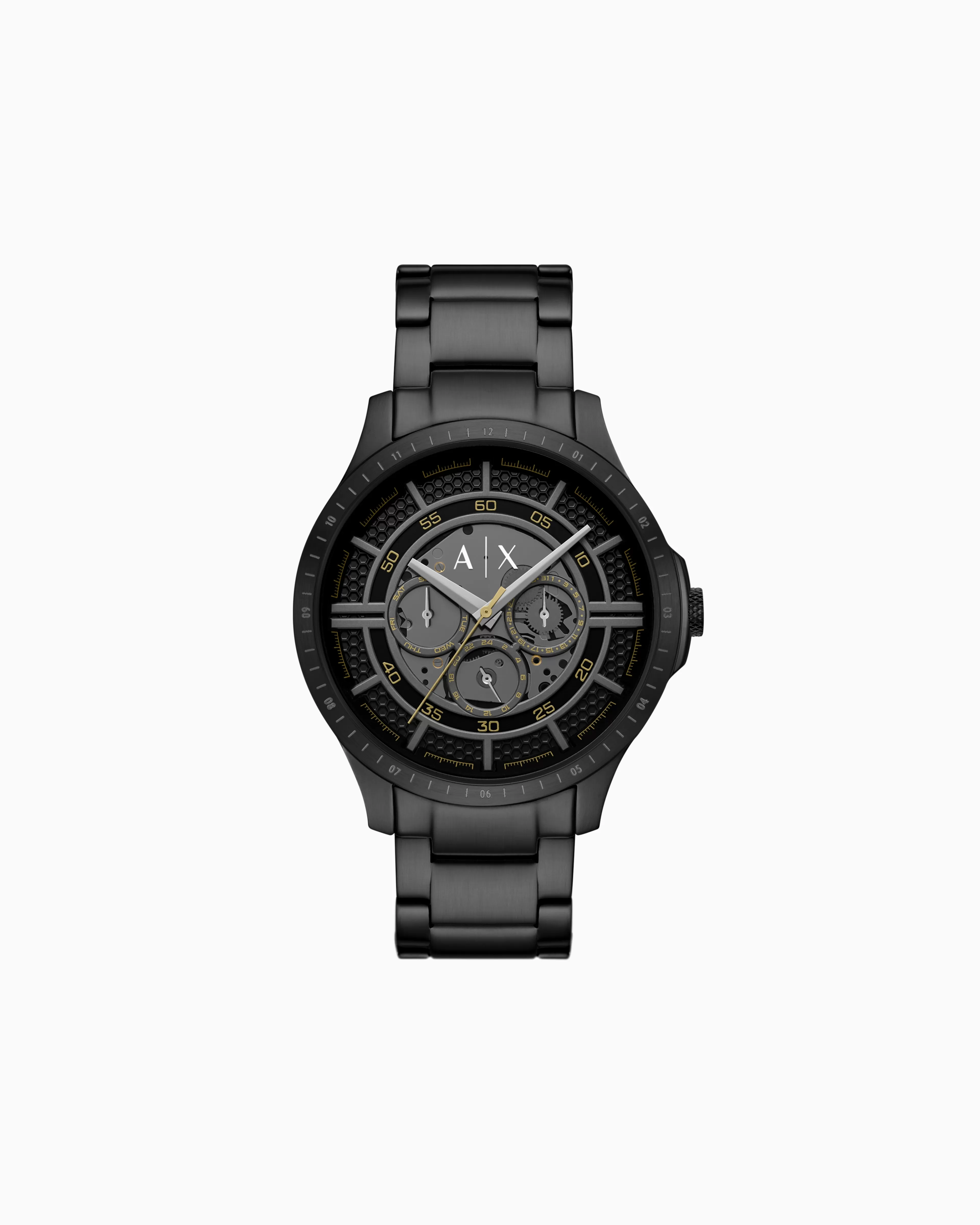 Armani Exchange Automatic Gunmetal Stainless Steel Watch* Man