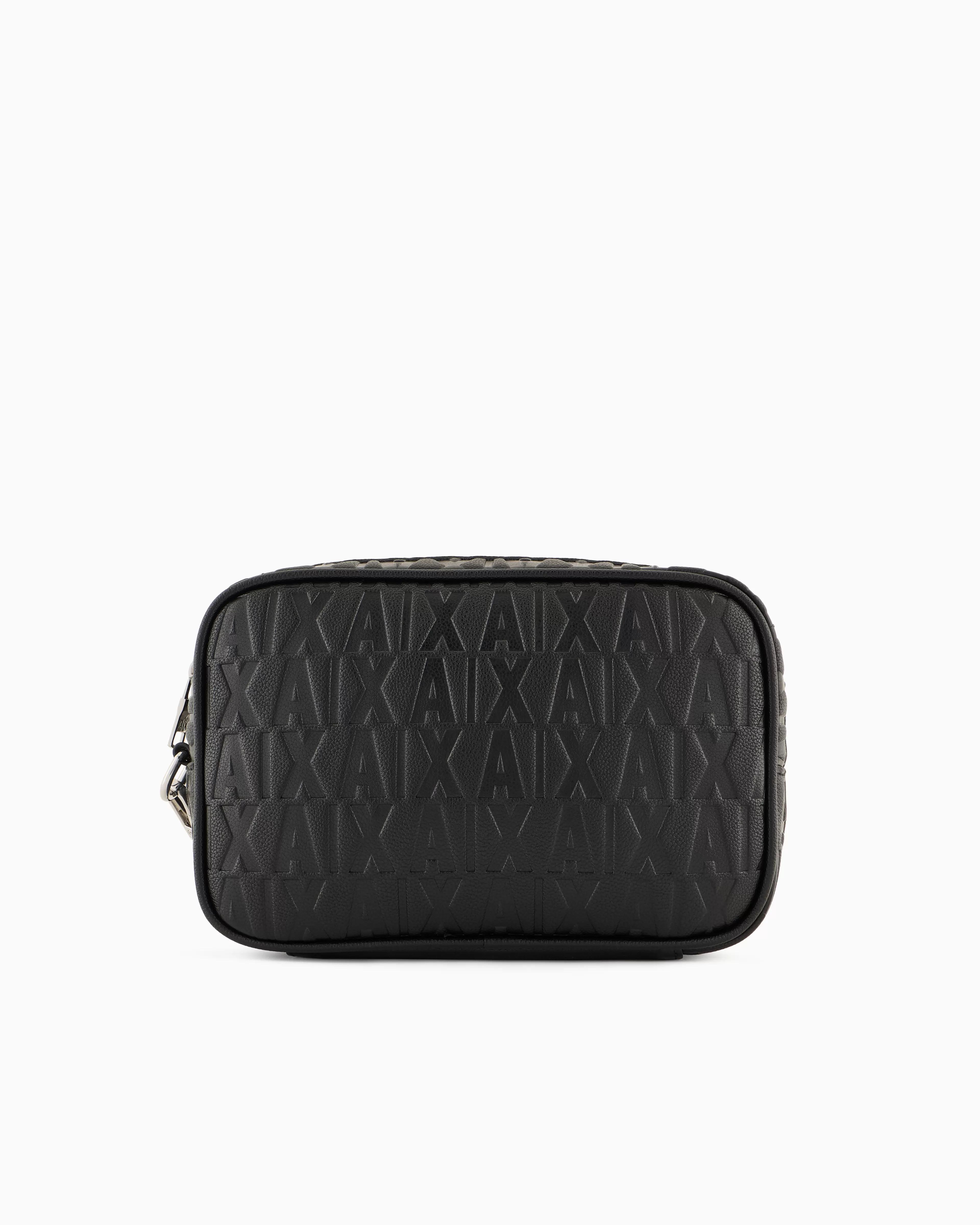 Armani Exchange Beauty case with embossed logo on the entire surface* Wallets And Small Leather Goods