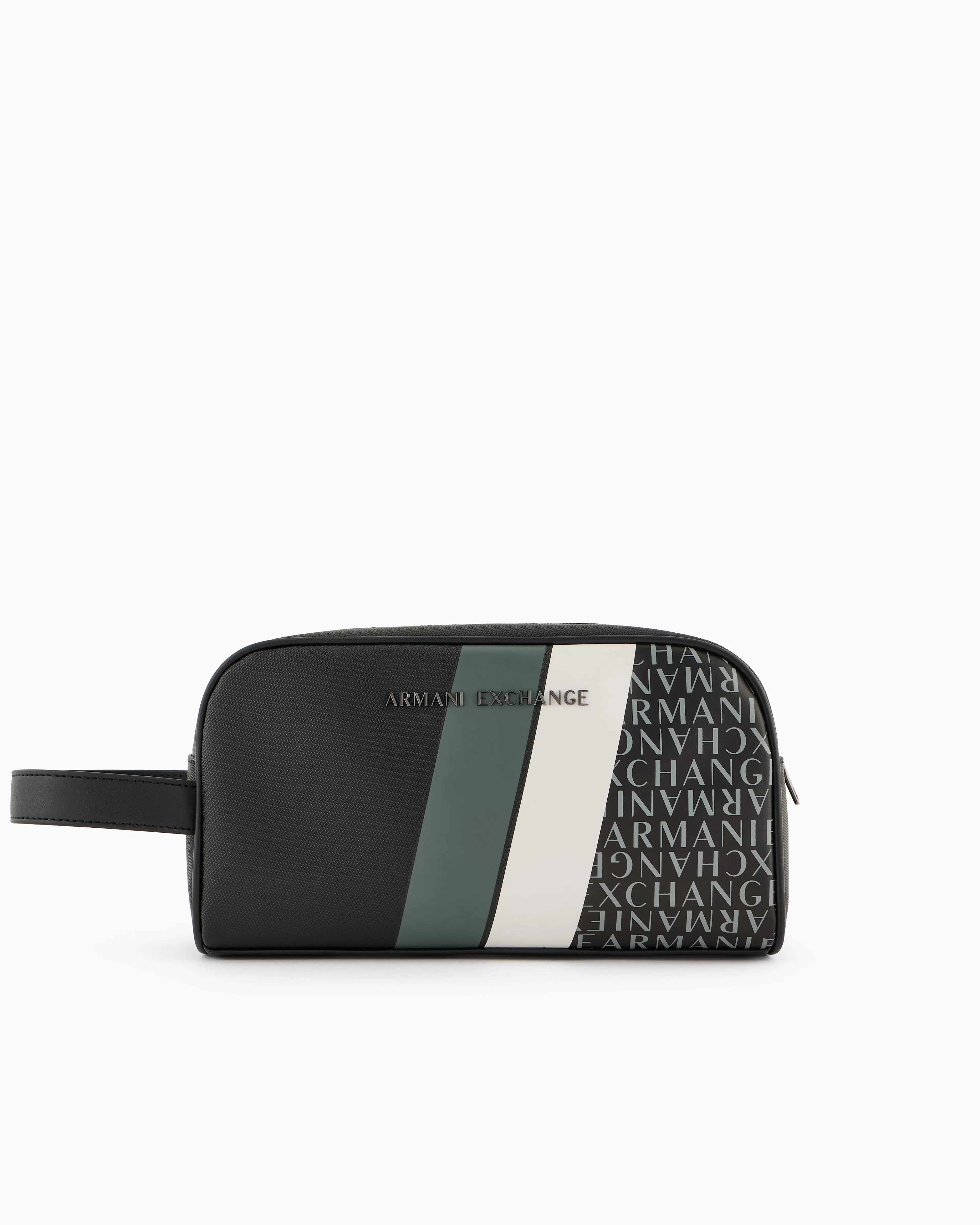 Armani Exchange Beauty case with monogram and stripes* Essentials | Wallets And Small Leather Goods