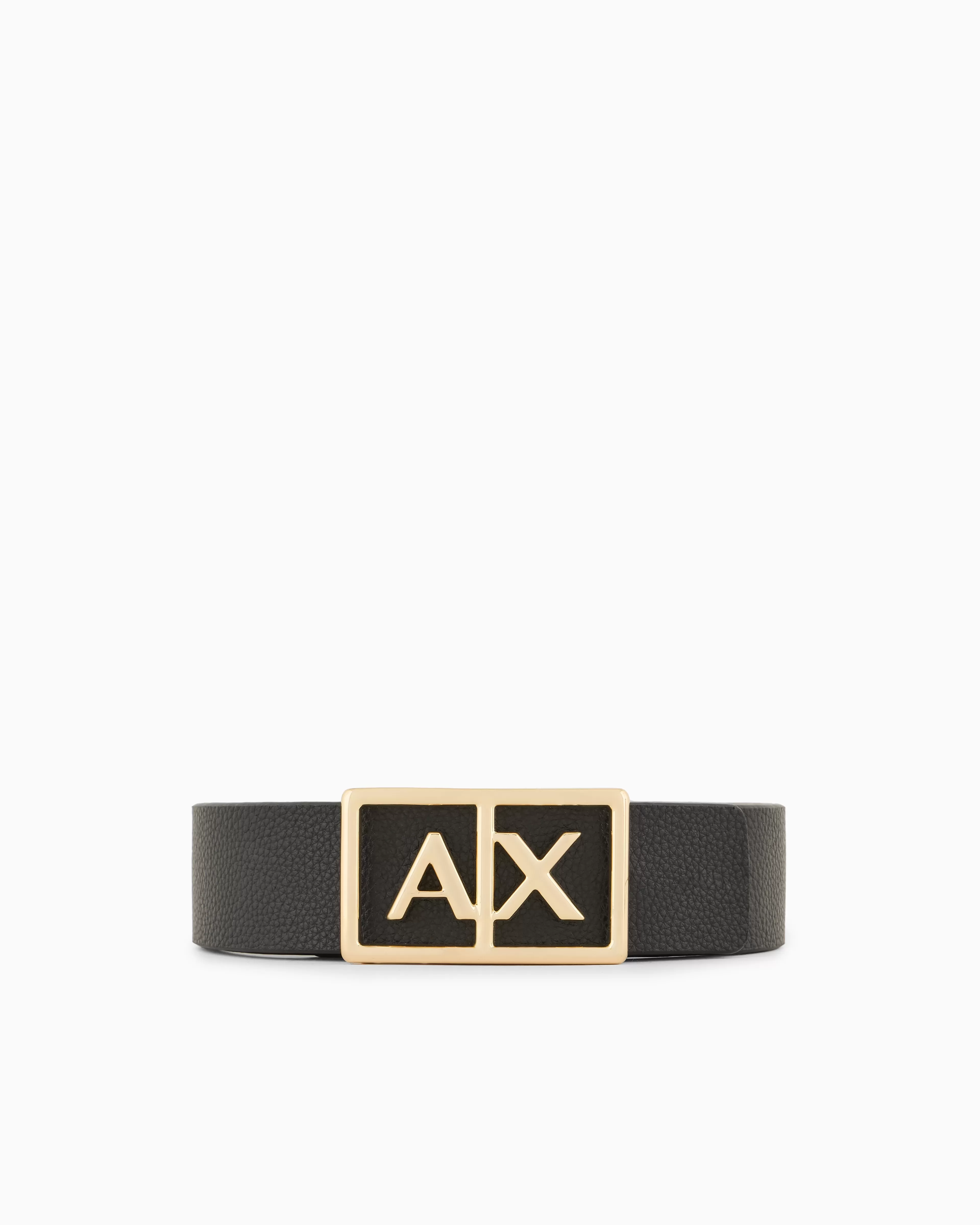Armani Exchange Belt with maxi gold logo* Belts