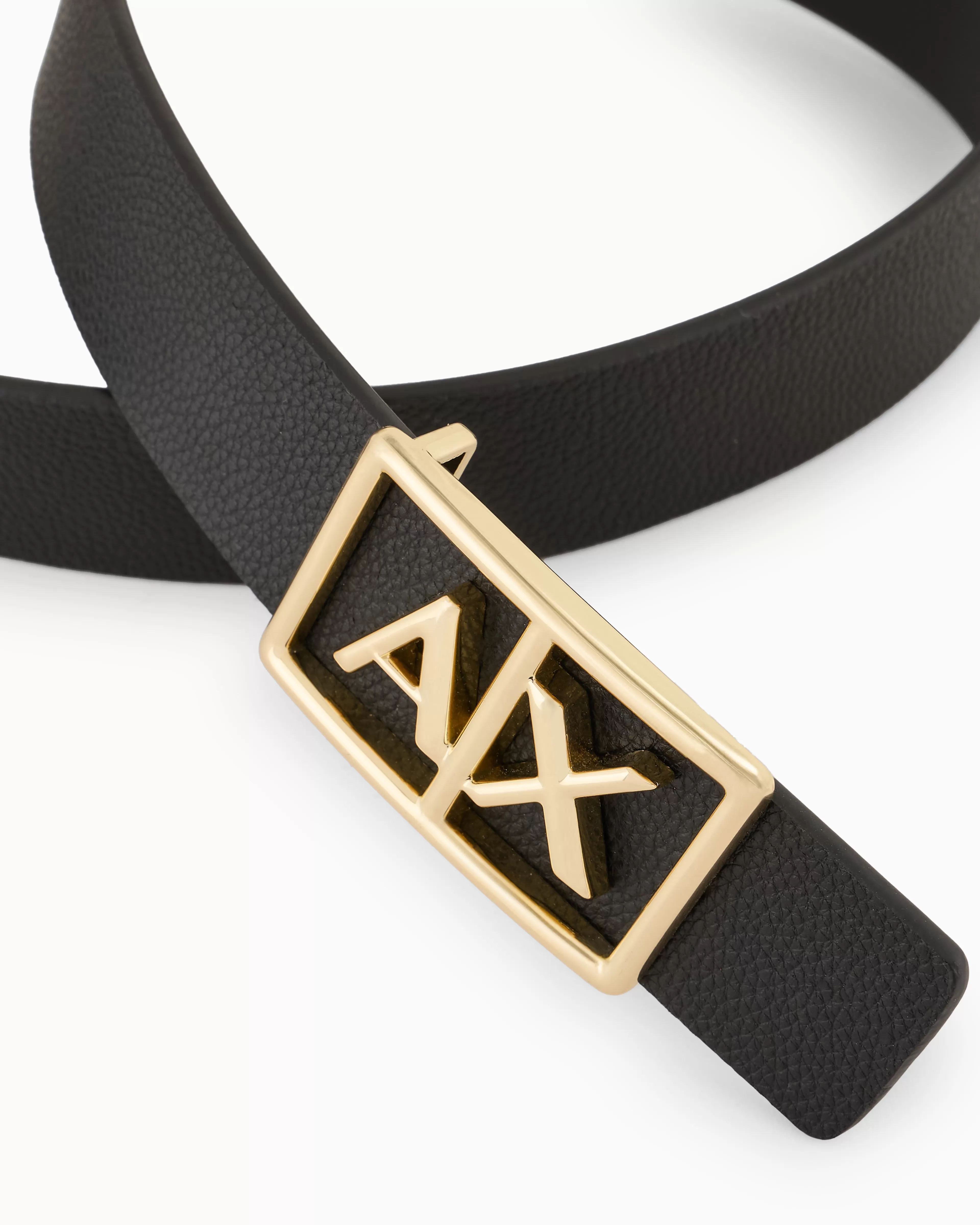 Armani Exchange Belt with maxi gold logo* Belts