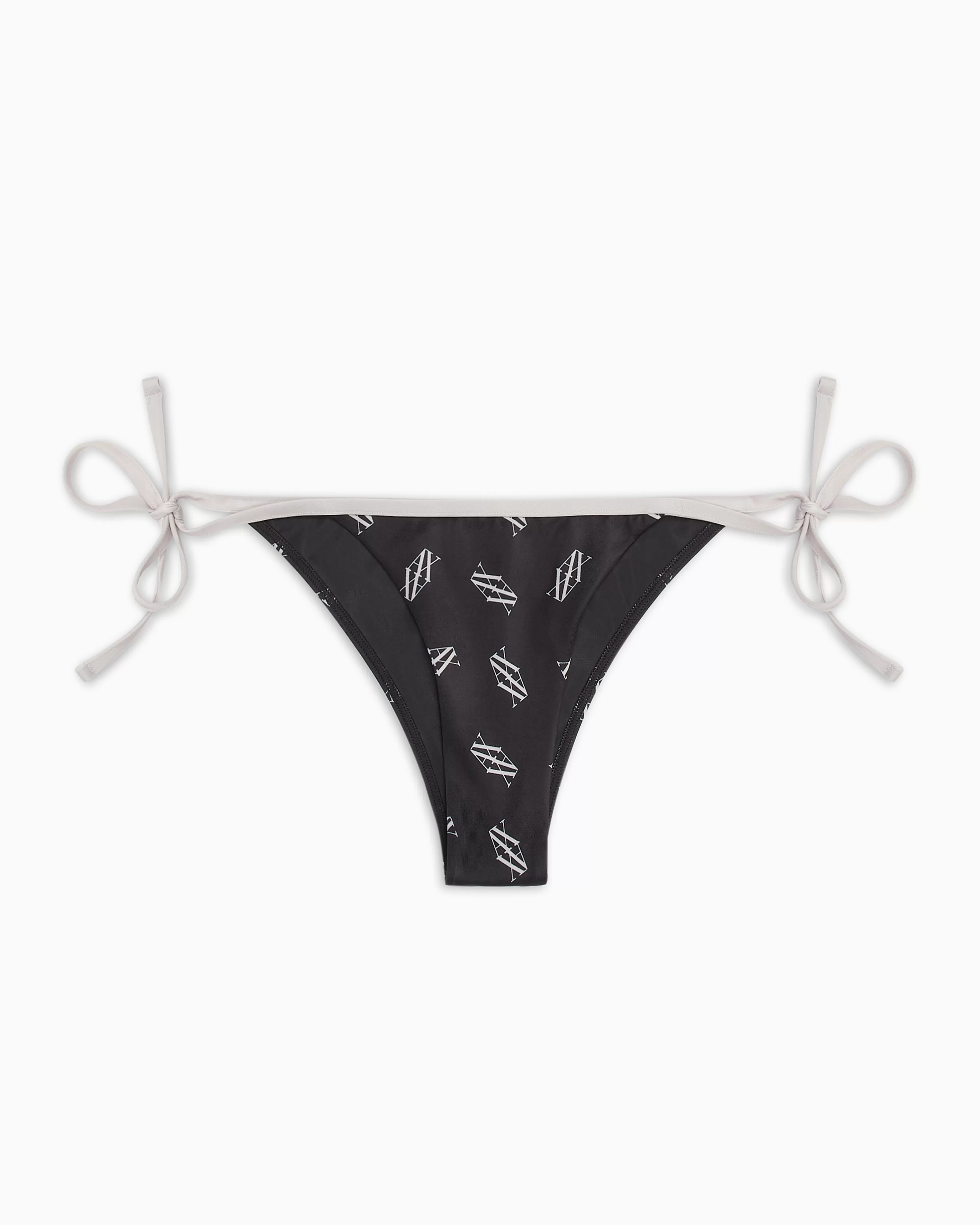 Armani Exchange Bikini slip in monogram fabric in recycled fabric ASV* Essentials