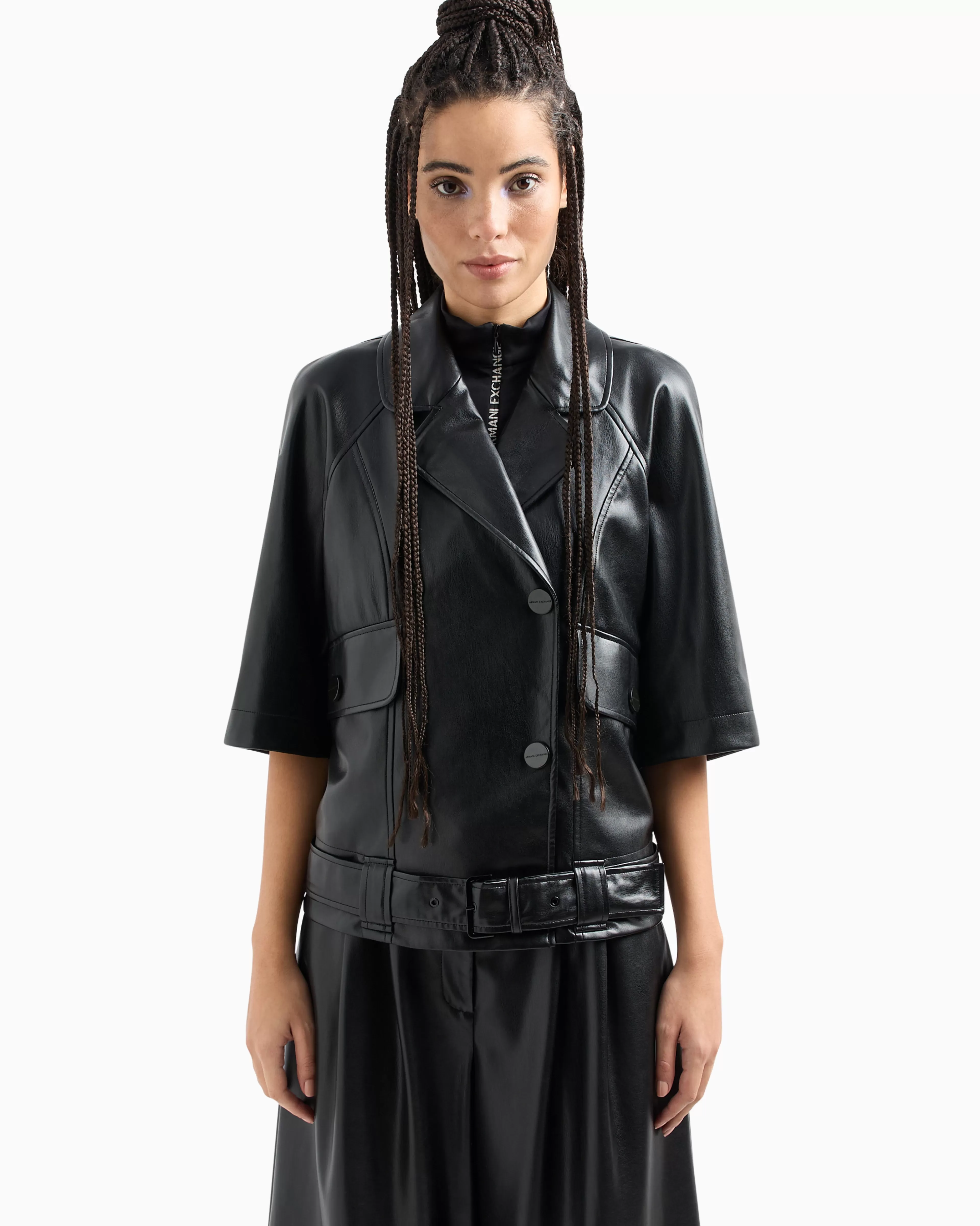 Armani Exchange Blouson in coated fabric* Tops