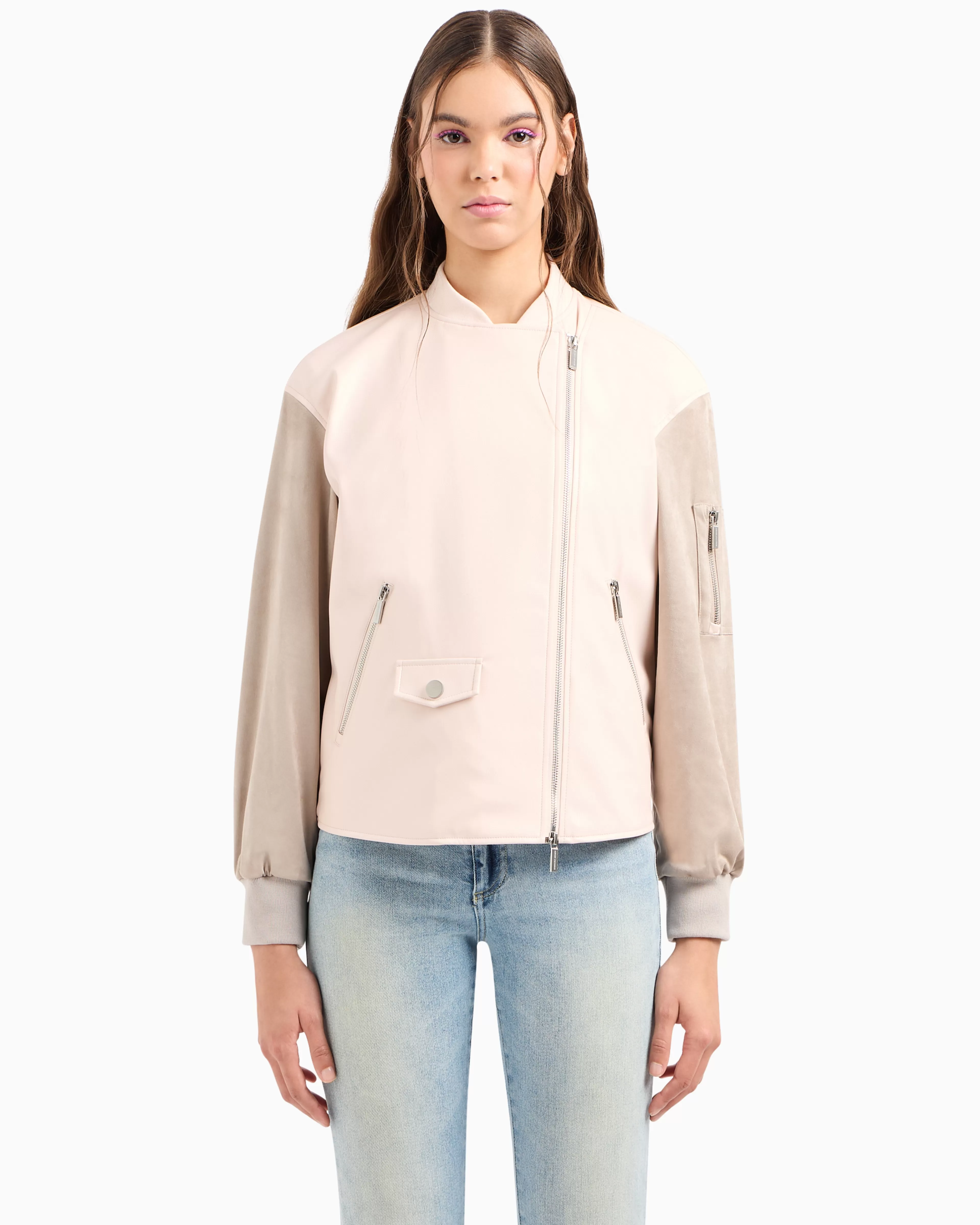 Armani Exchange Blouson in coated fabric* Tops