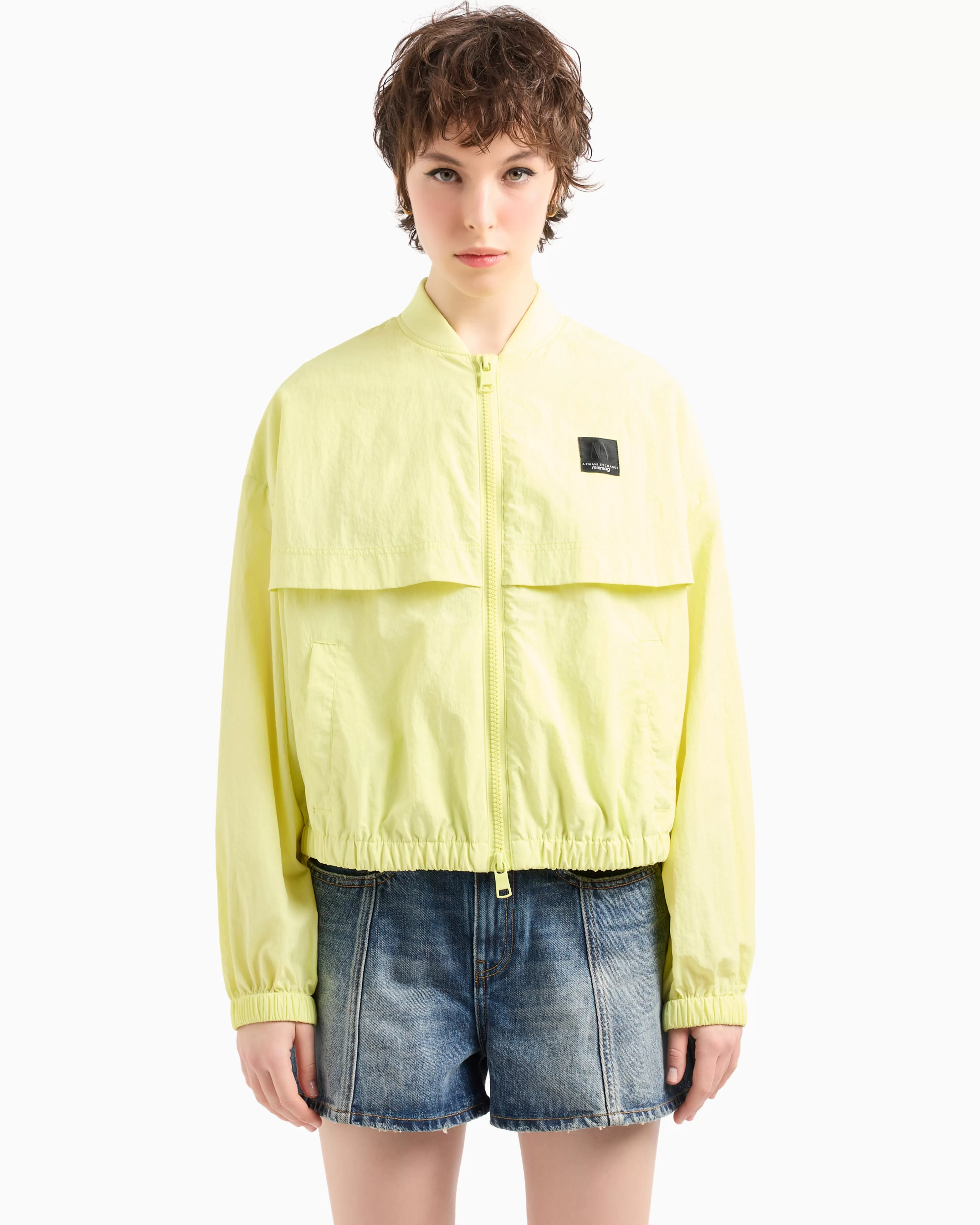 Armani Exchange Blouson in coated fabric* Tops