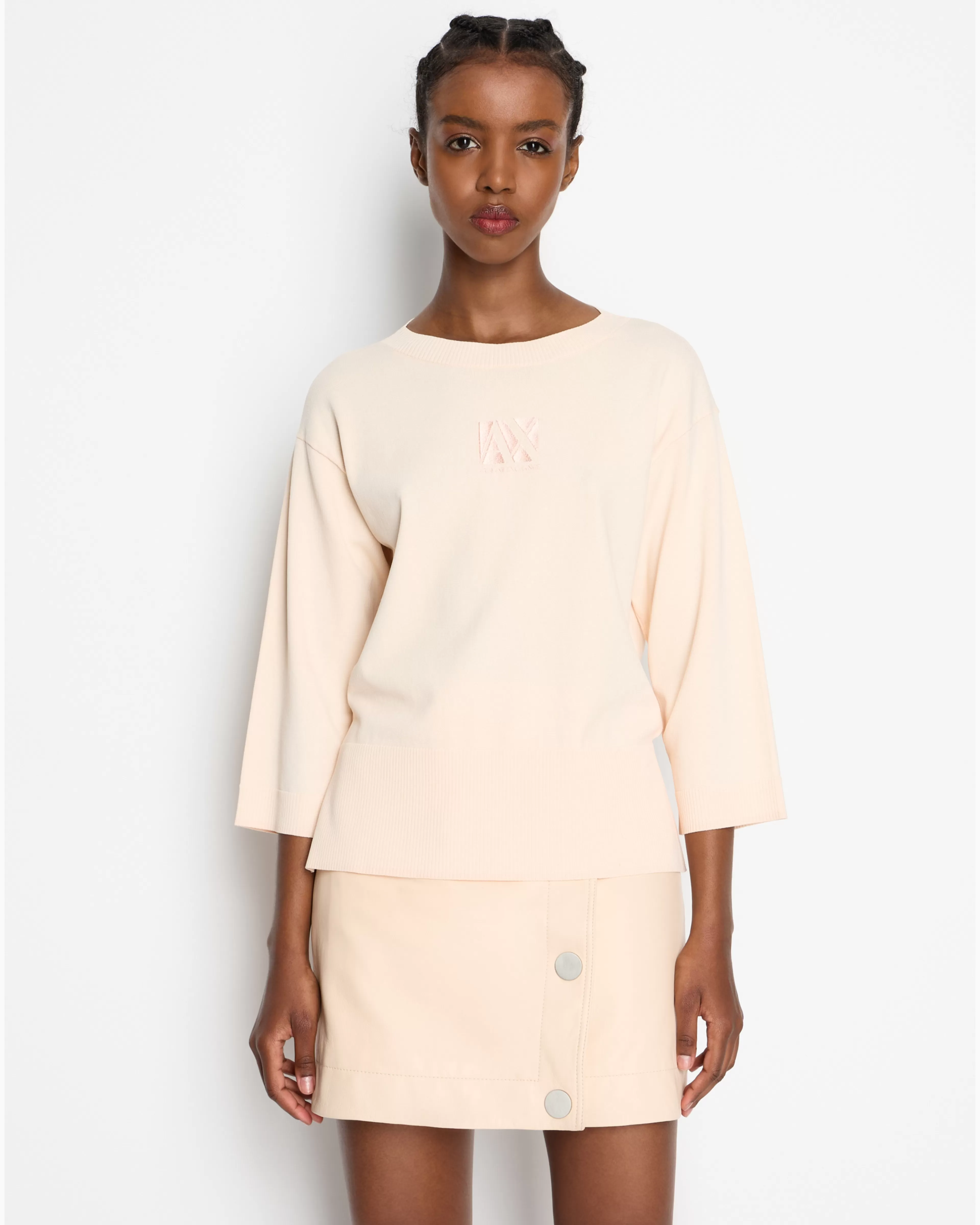 Armani Exchange Boucle crew neck sweater* Tops