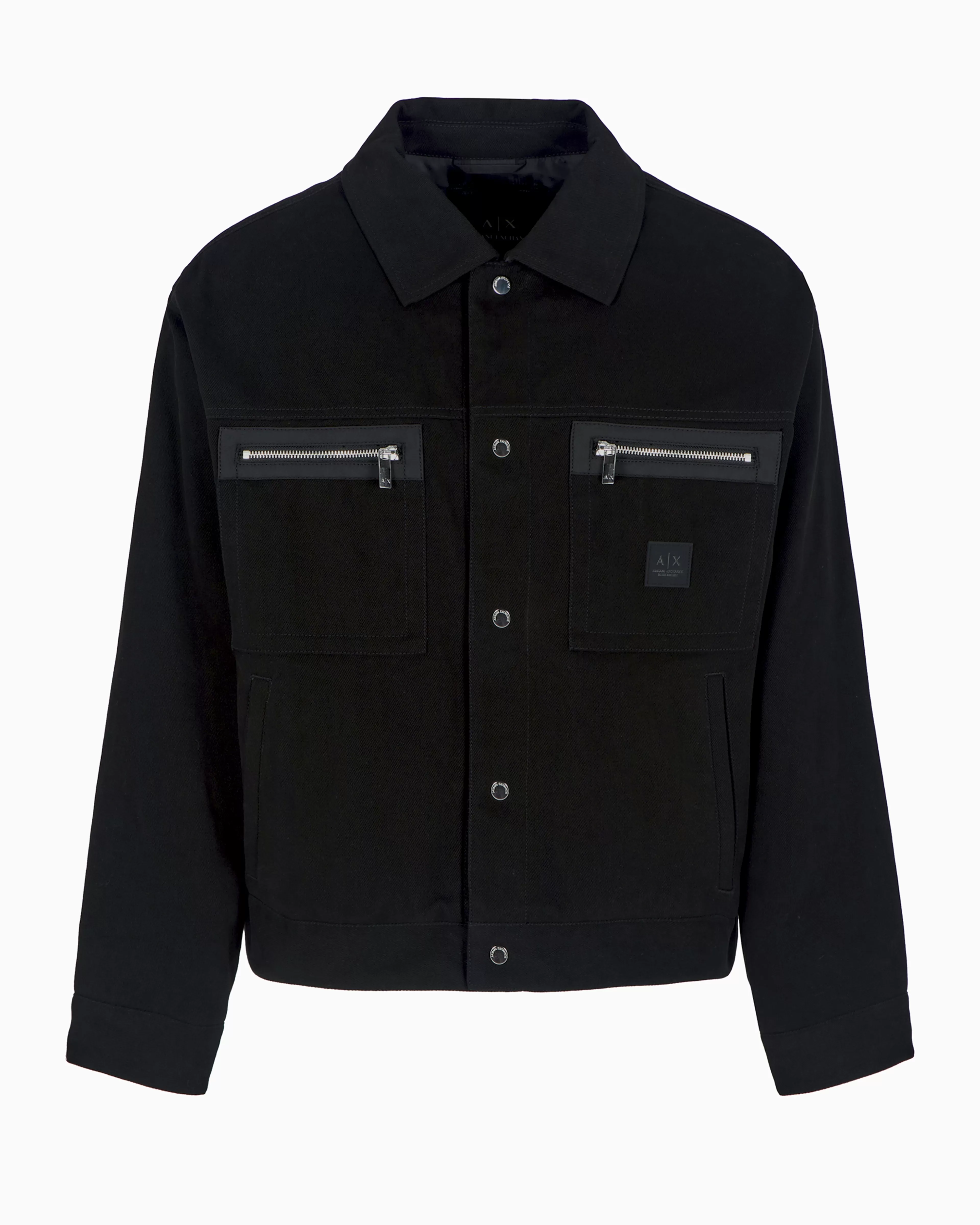 Armani Exchange Boxy fit cotton jacket with pockets* Outerwear