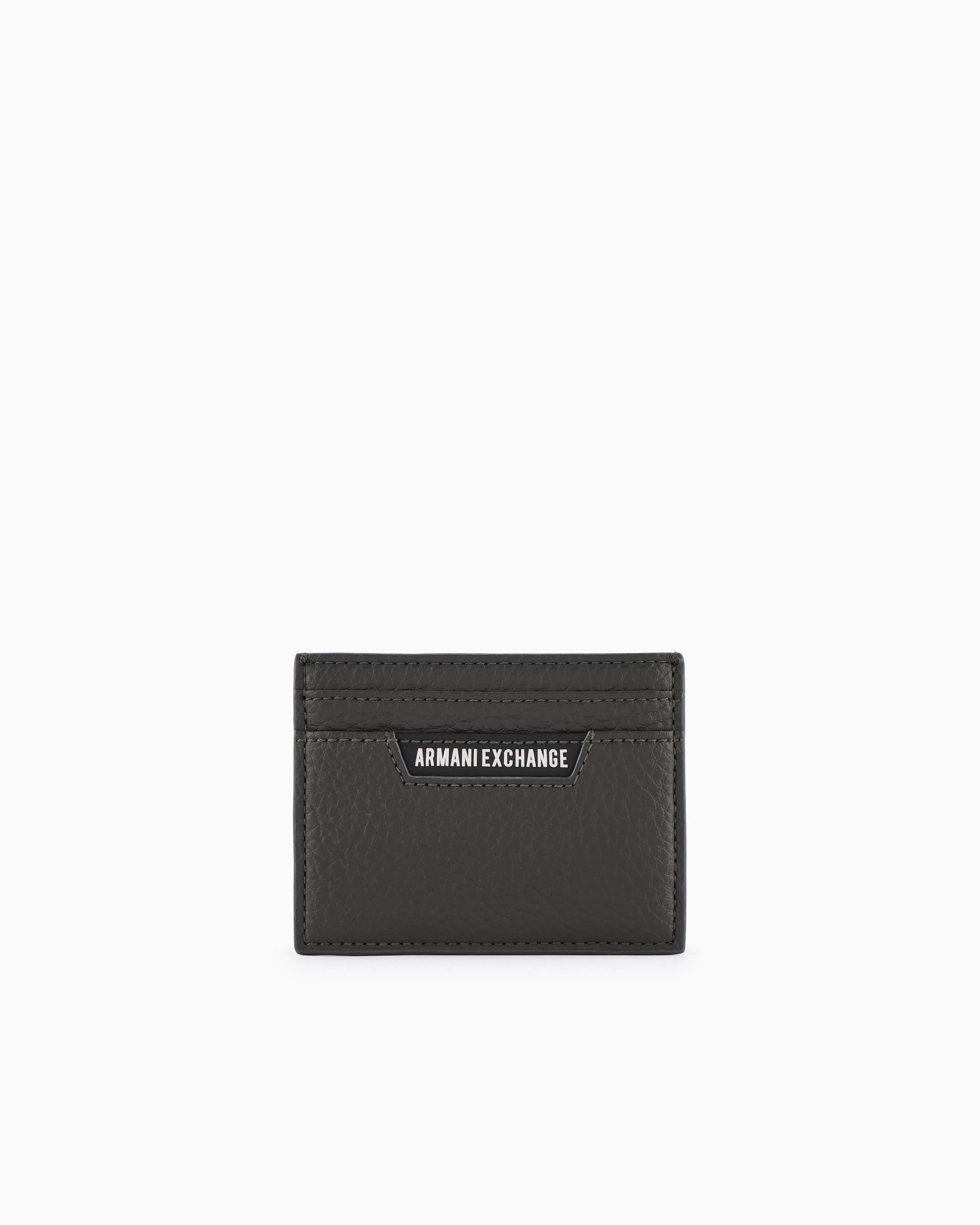 Armani Exchange Card holder with logo plate in recycled ASV material* Wallets And Small Leather Goods