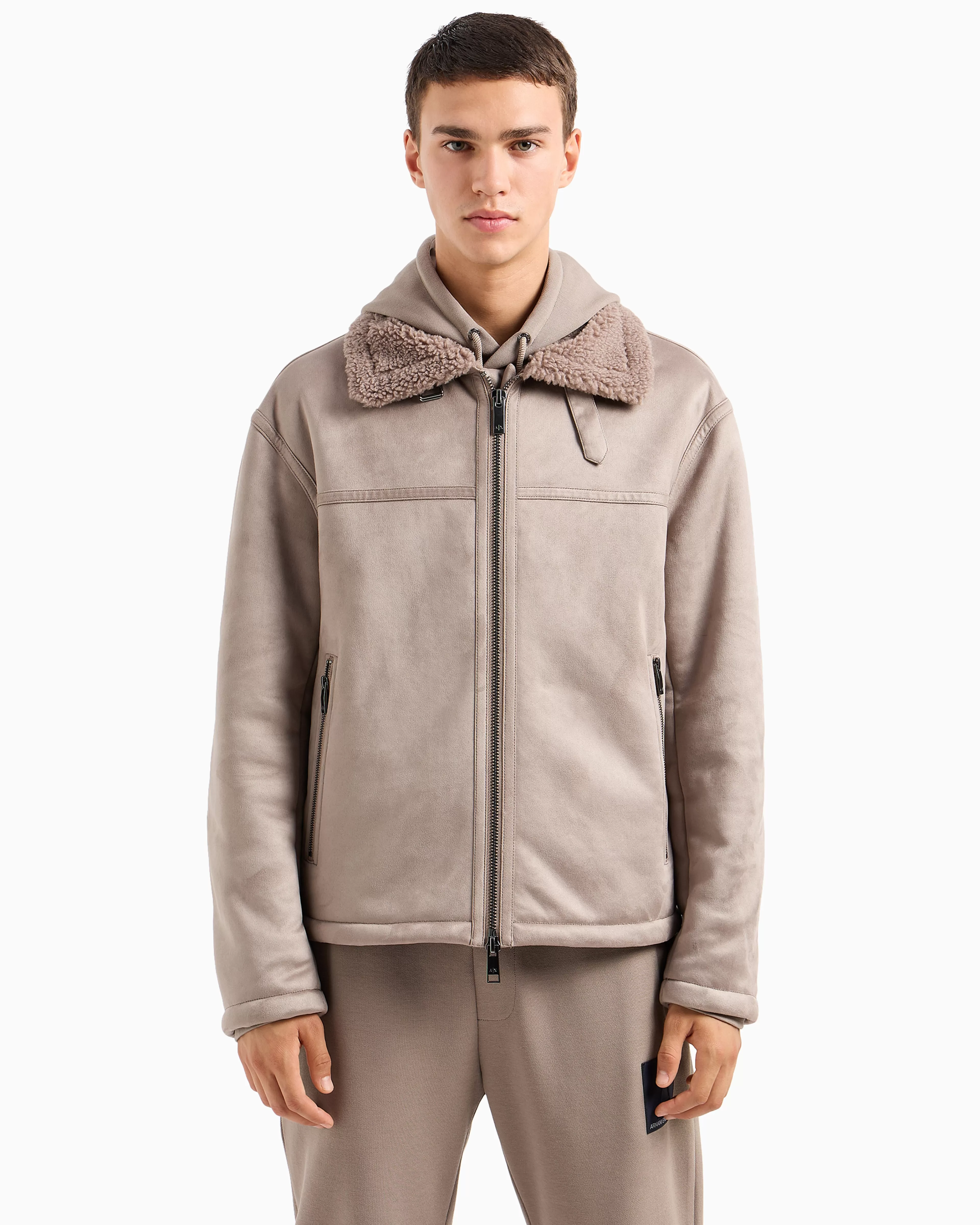 Armani Exchange Coated fabric jacket with soft interior A Line* Outerwear