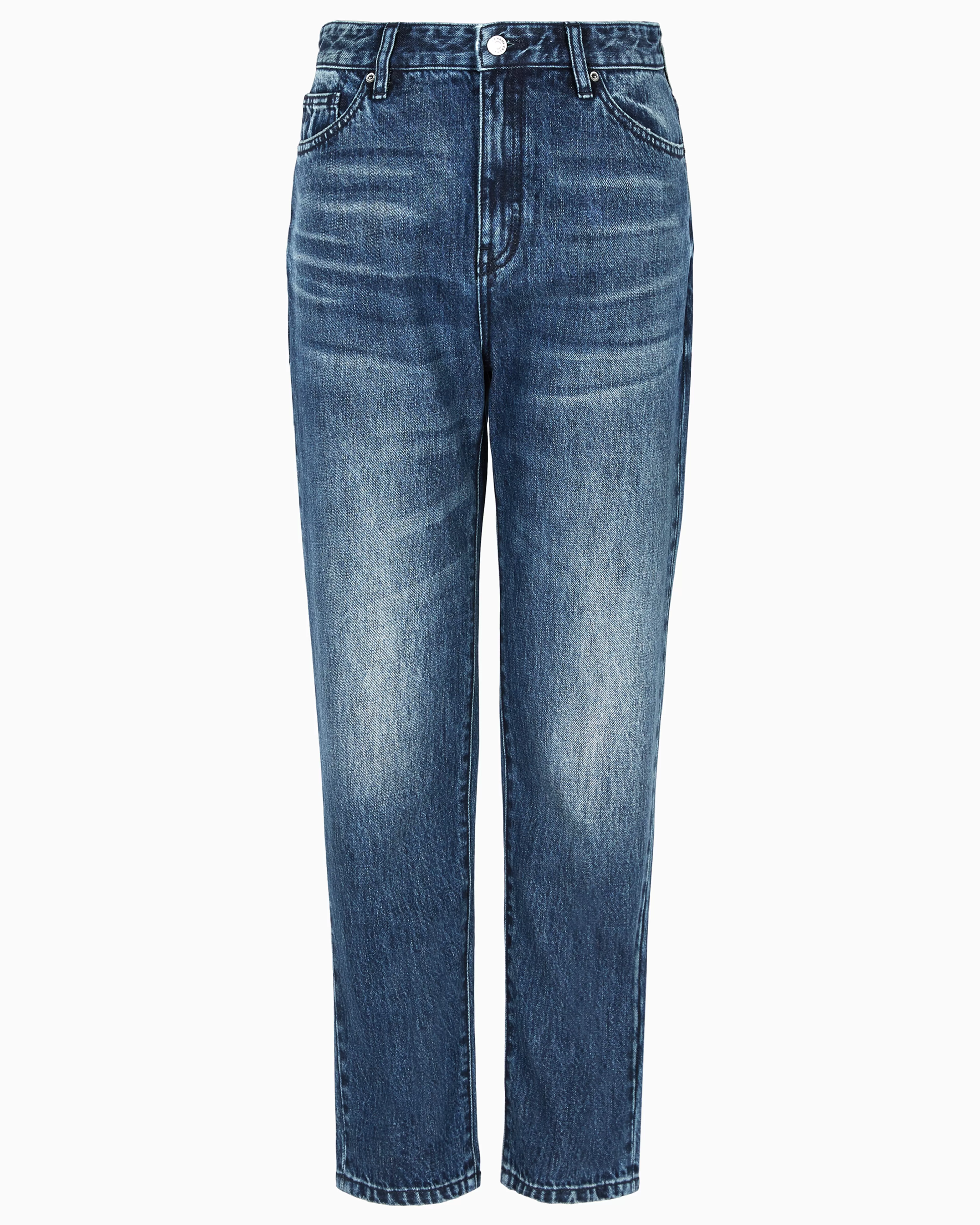Armani Exchange Cropped boyfriend jeans in ASV rigid cotton denim* Denim