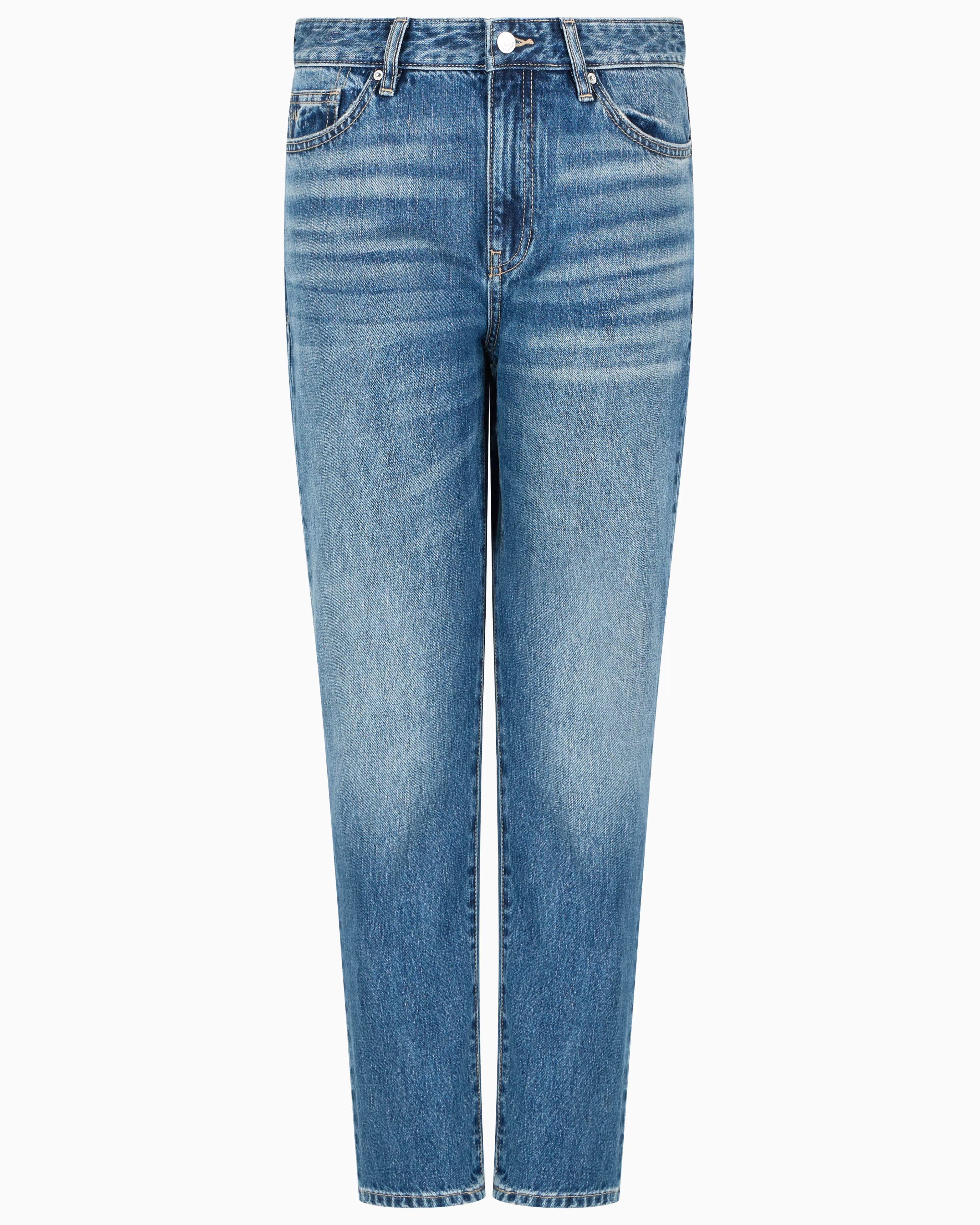 Armani Exchange Cropped boyfriend jeans in ASV rigid cotton denim* Denim