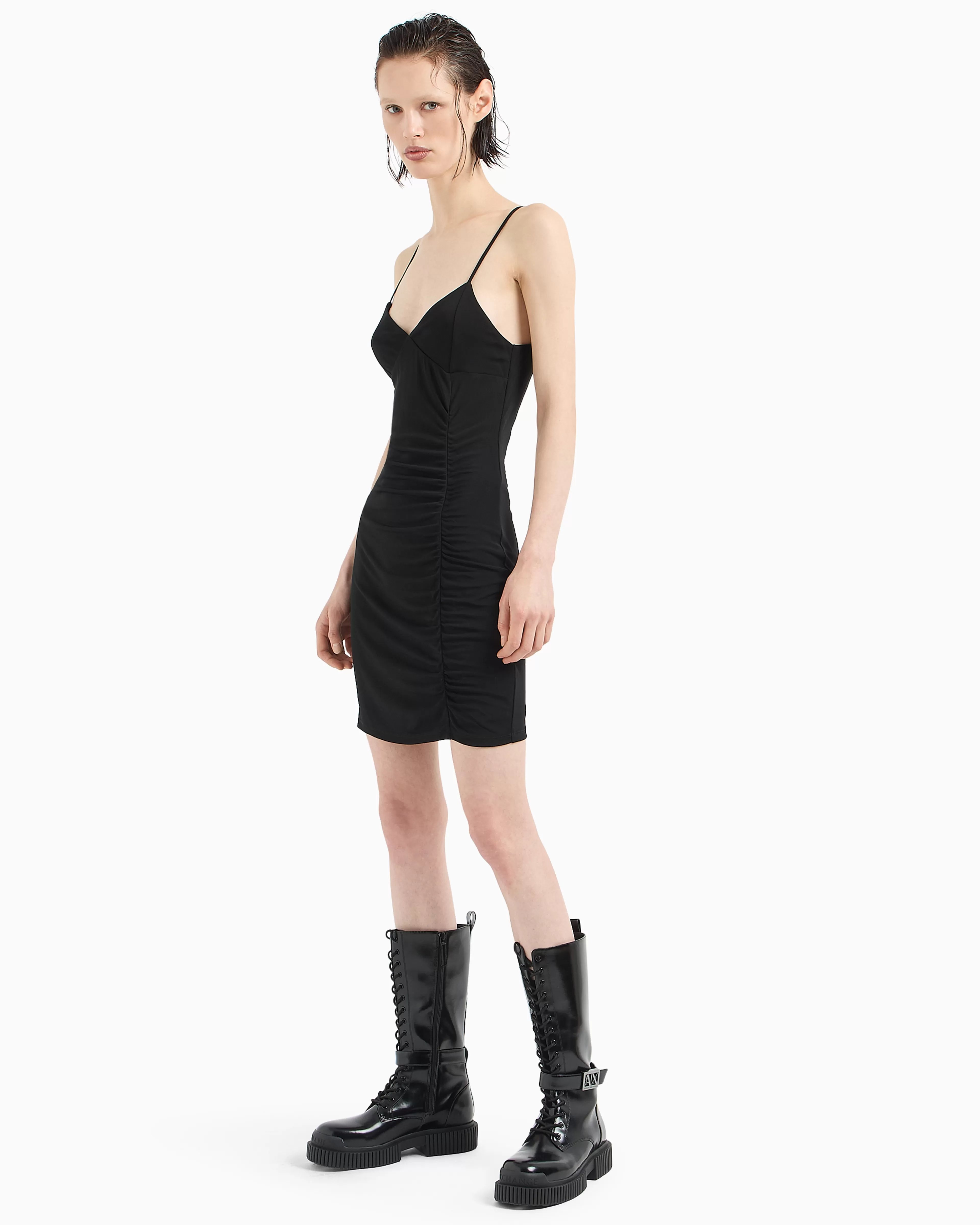 Armani Exchange Draped matte jersey dress* Dresses And Jumpsuits