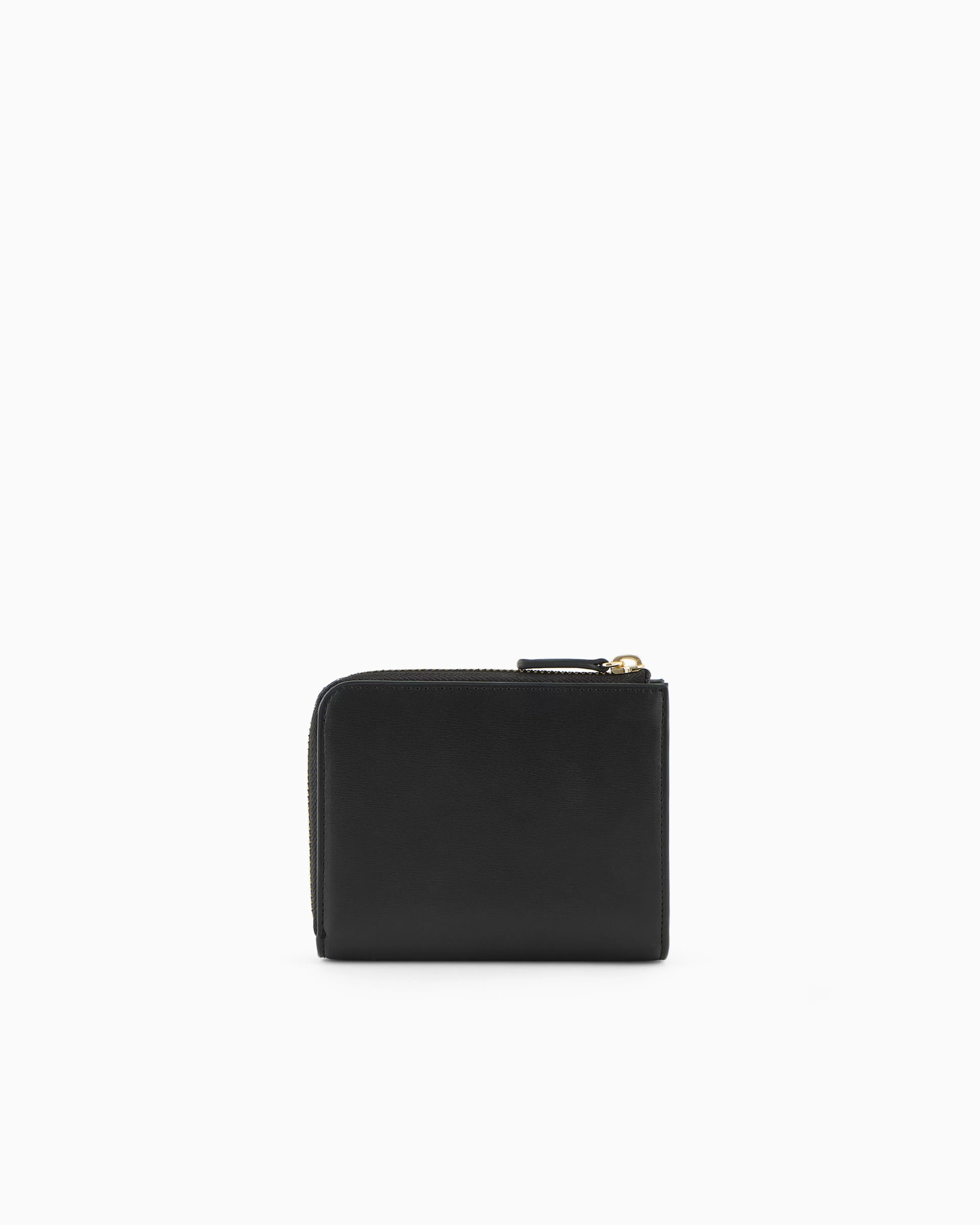 Armani Exchange Gold Monogram Logo Card Holder* Wallets And Small Leather Goods