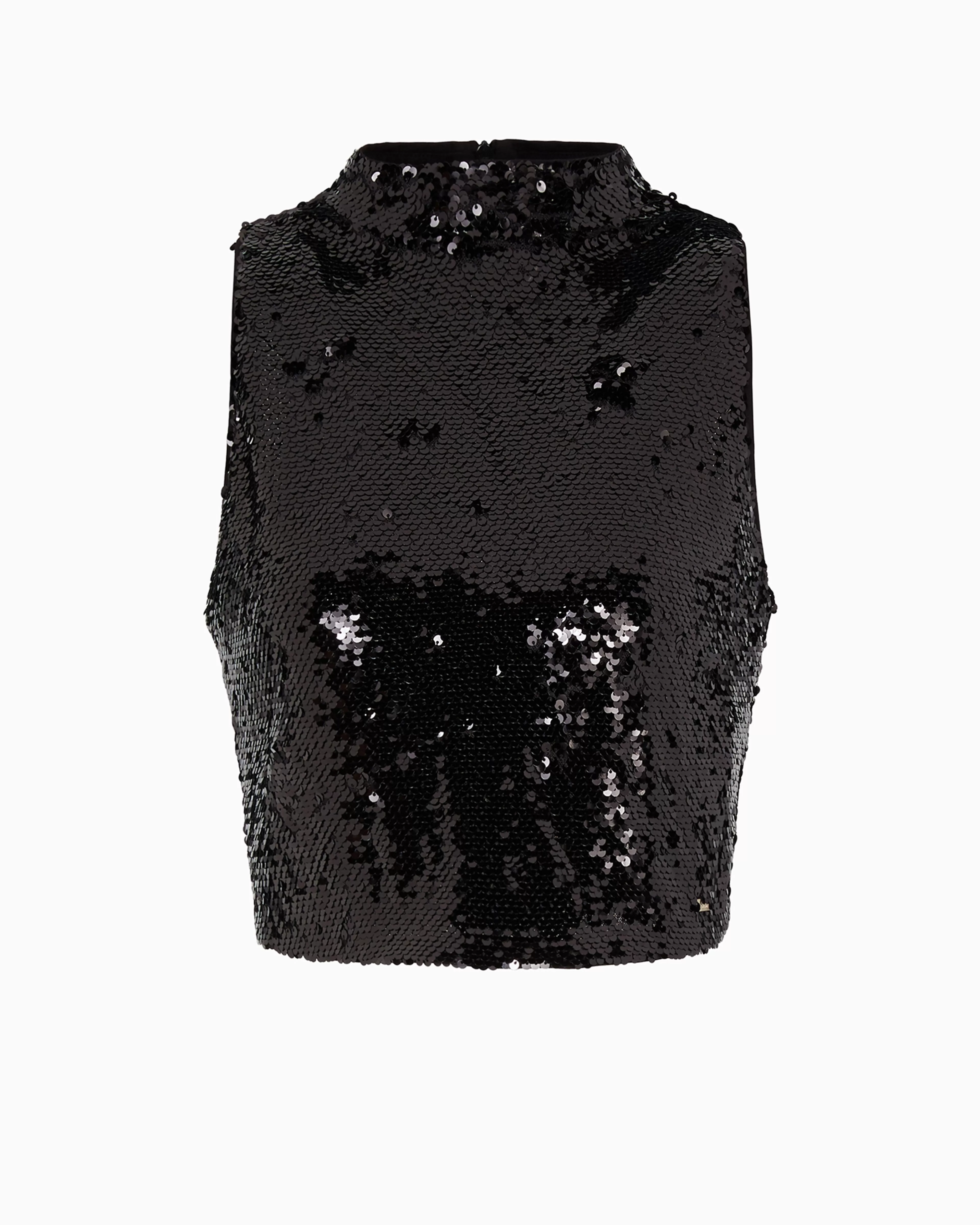 Armani Exchange High neck sequin top* Matching Sets | Shirts And Tops