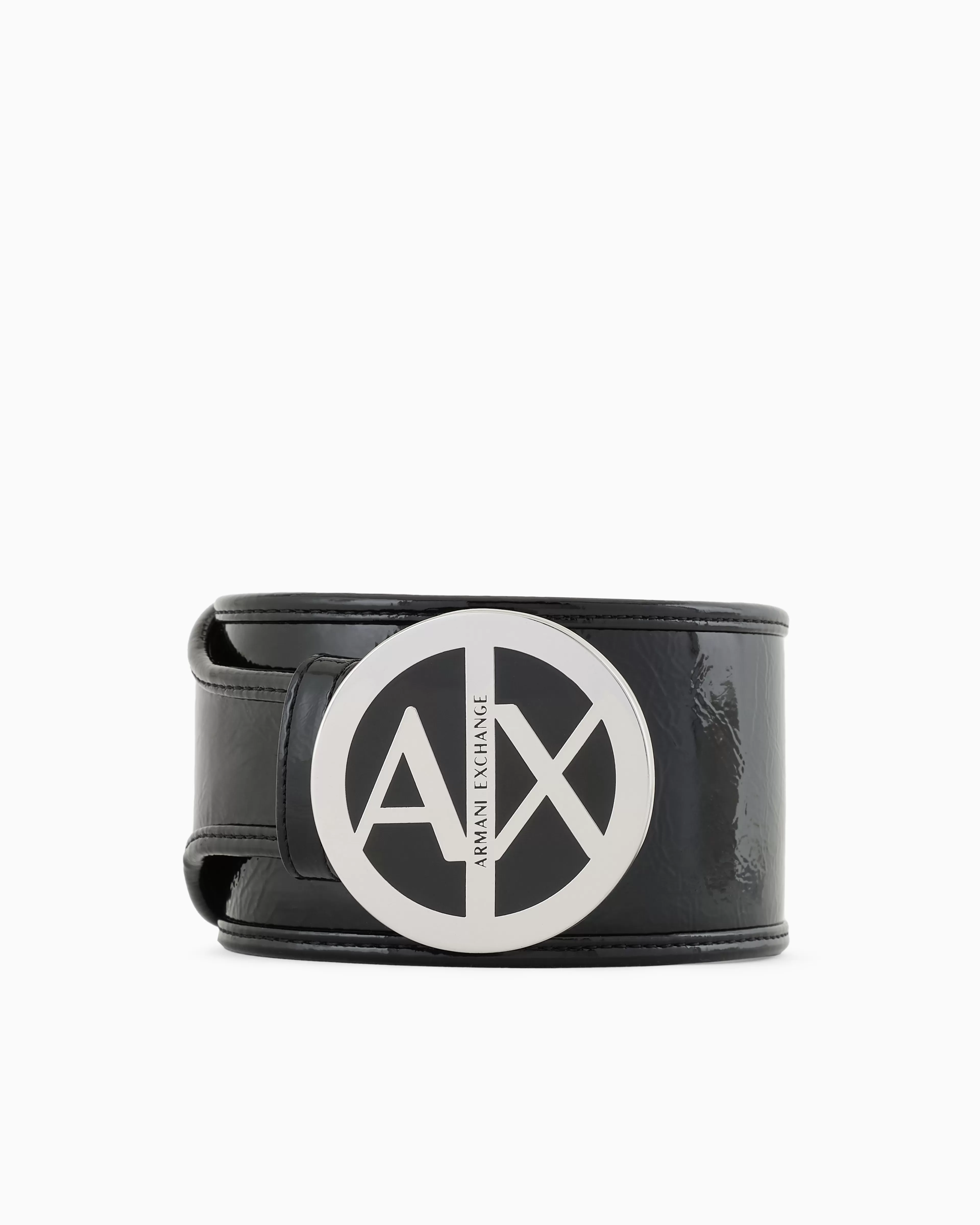 Armani Exchange High patent leather belt with logo* Belts