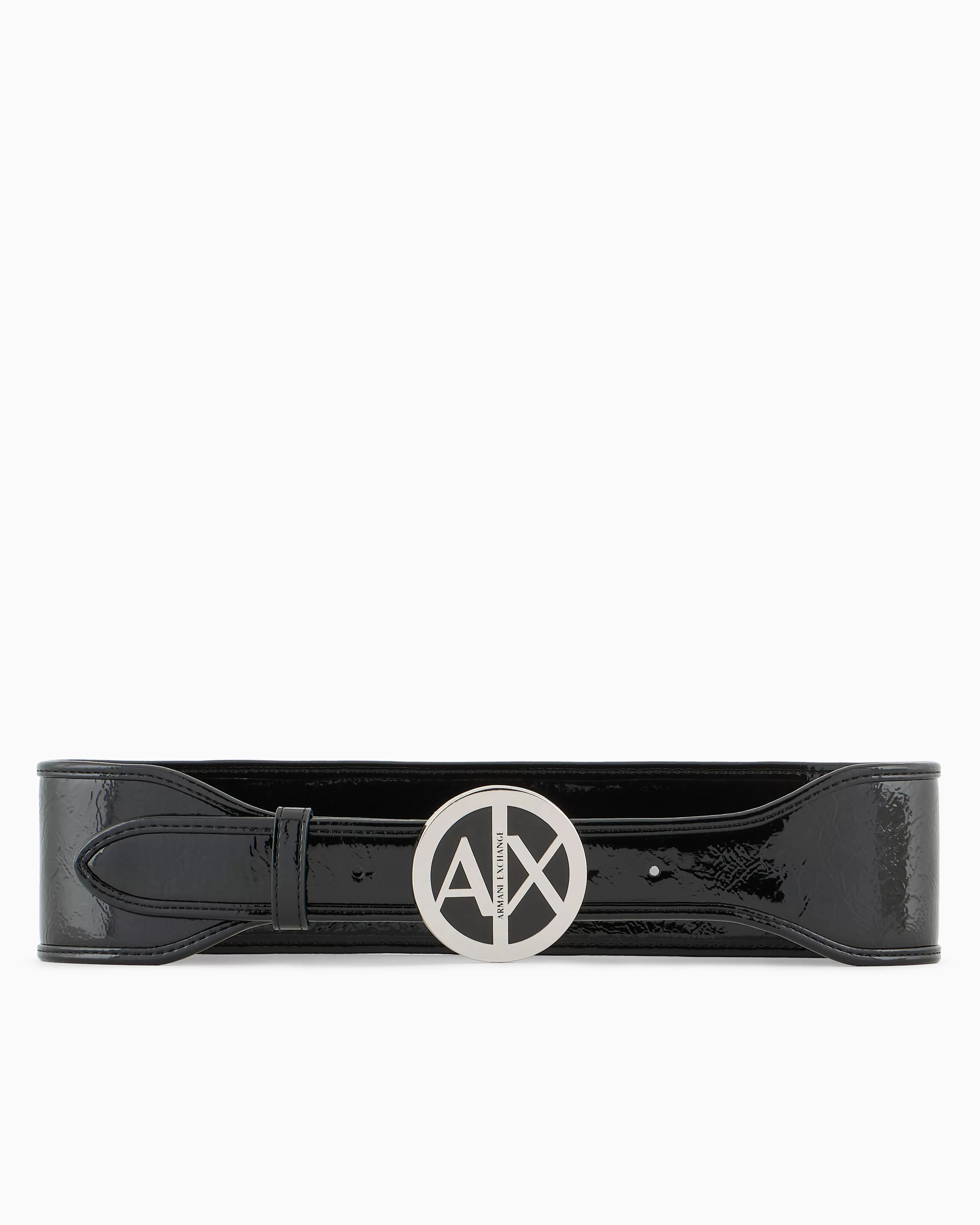 Armani Exchange High patent leather belt with logo* Belts